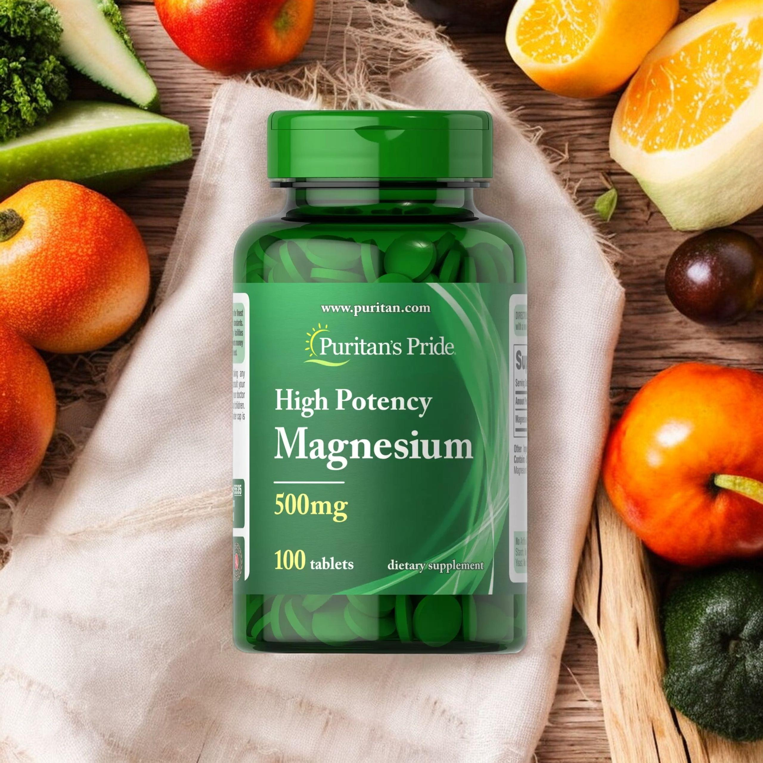 Puritan's Pride High Potency Magnesium 500mg - 100tabs - Magnesium