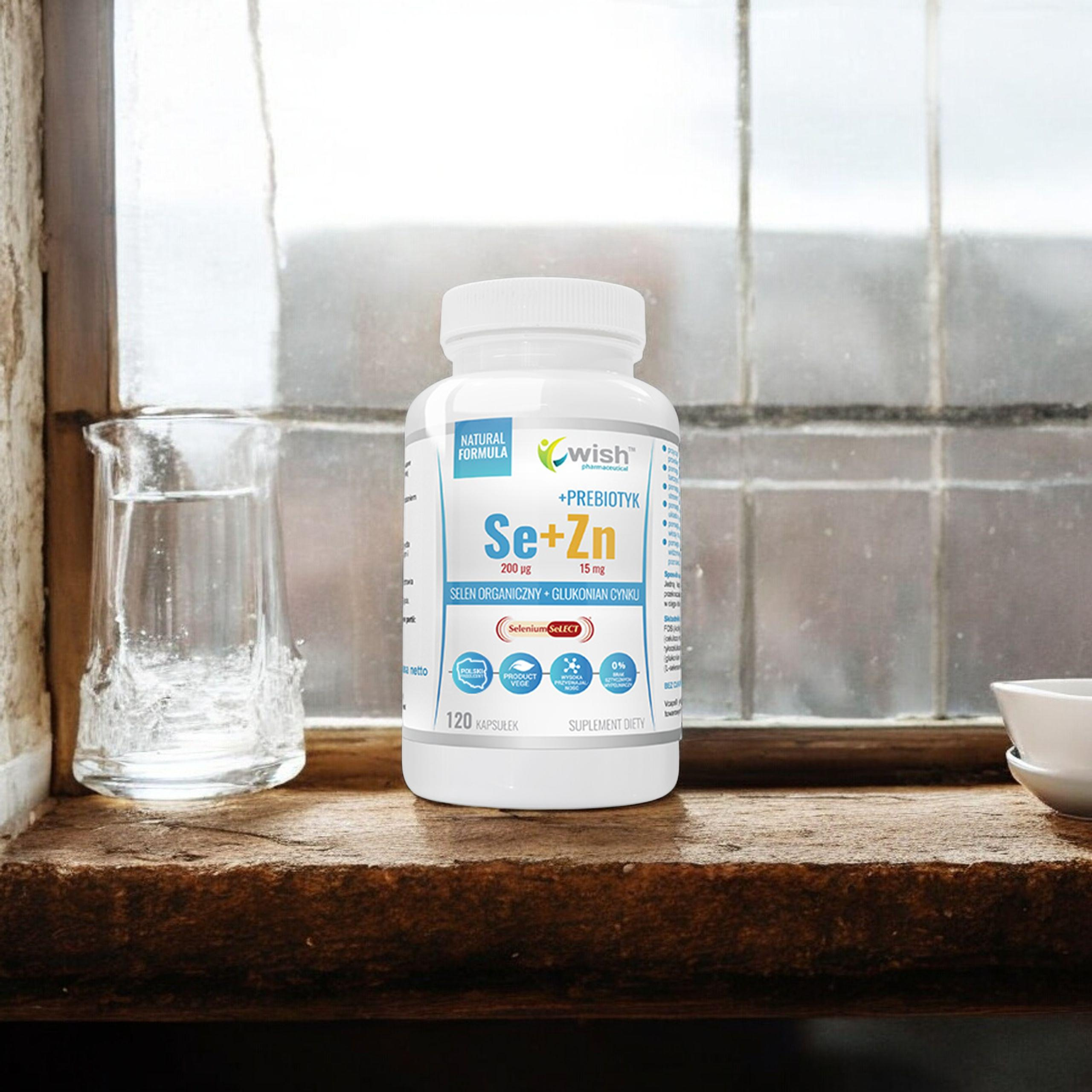 WISH Pharmaceutical Sélénium + Zinc + Prébiotique - 120caps