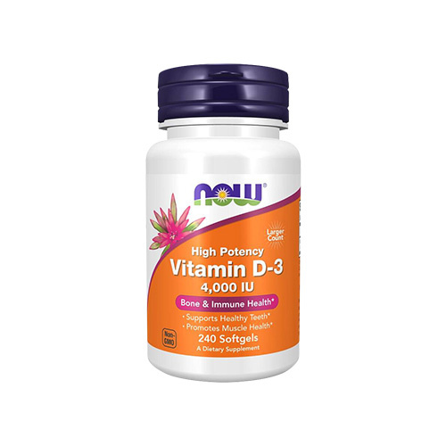 NOW Vitamin D3 4000IU - 240softgels