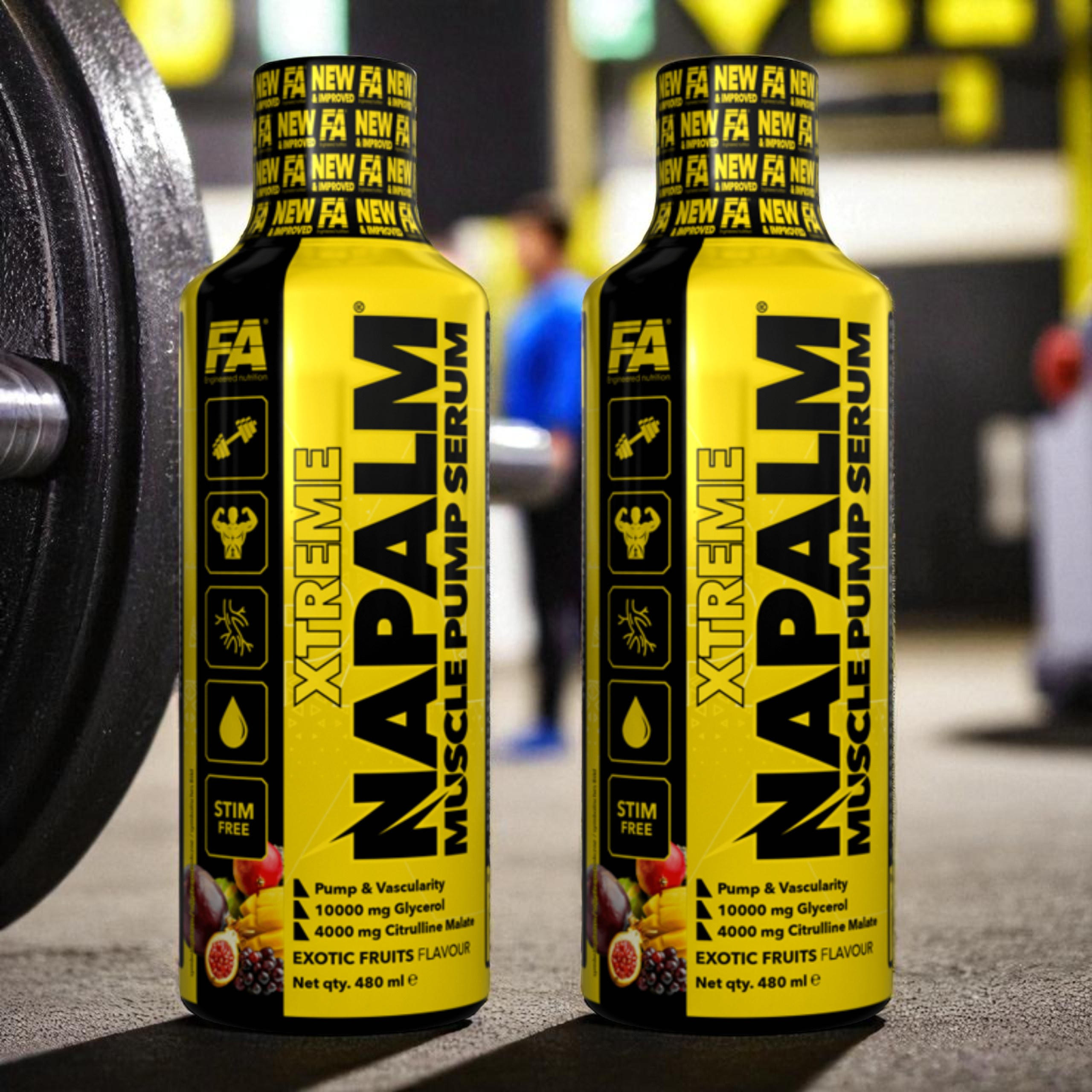 FITNESS AUTHORITY Napalm Muscle Pump Serum - 2x 480ml - ExoticFruits - SOLDES - 31-03