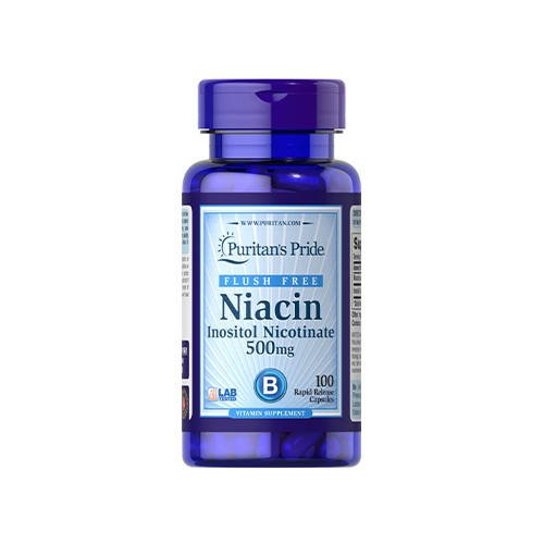Puritan's Pride Niacin Flush Free - 500mg - 100caps - Niacine