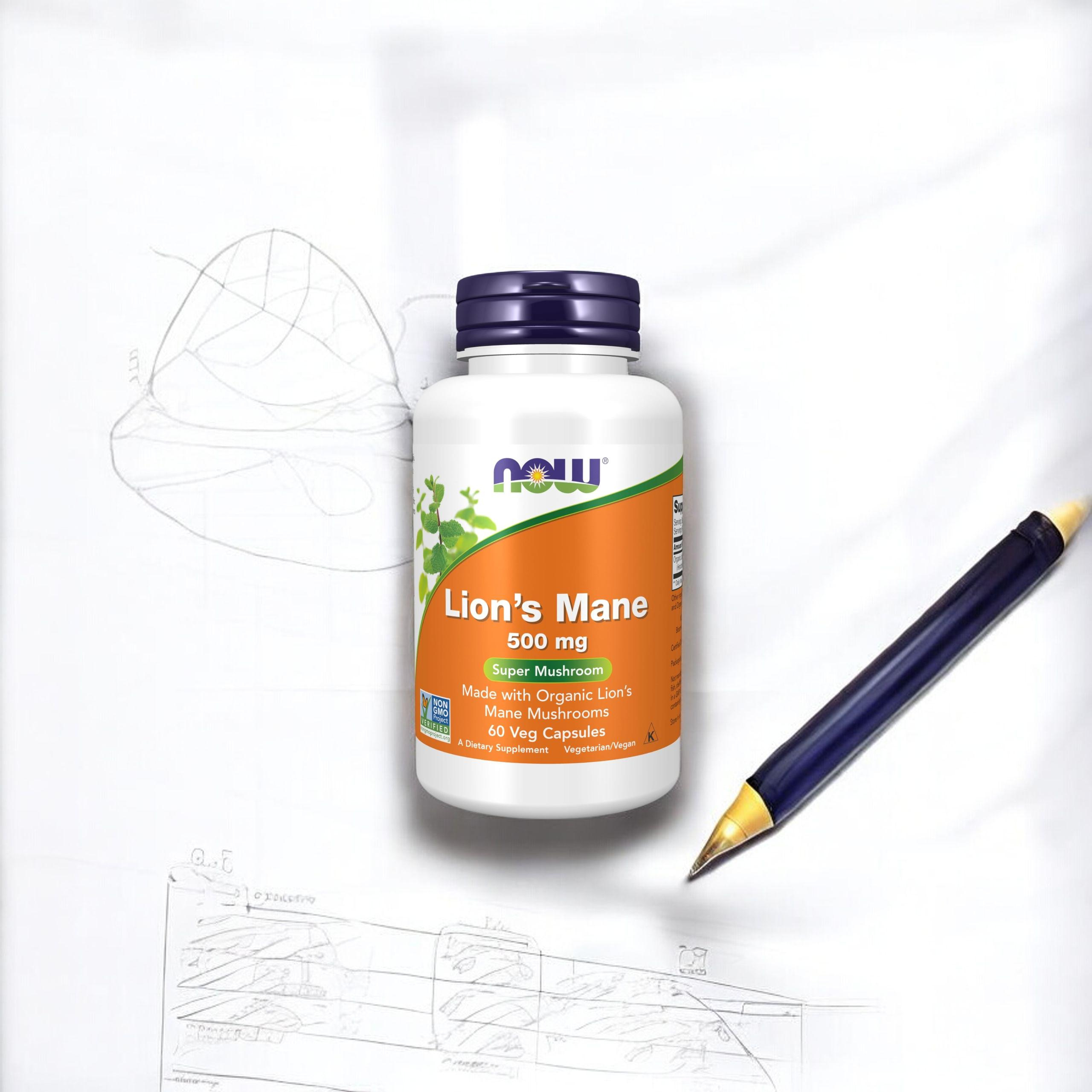 NOW - Champignon Crinière de Lion 500mg - 60 gélules