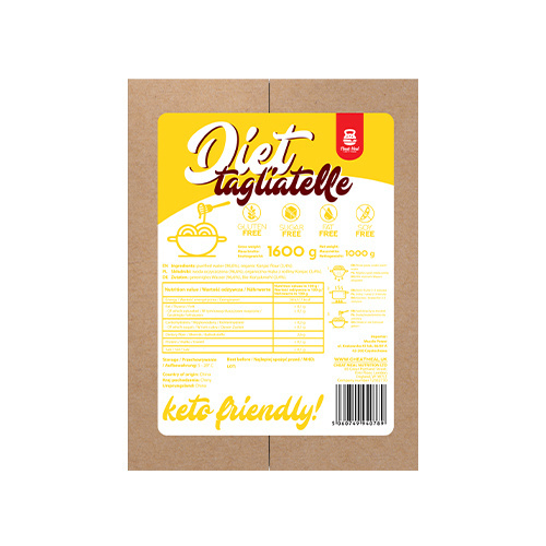 Cheat Meal Nutrition Diet Tagliatelle - 1600g (1000g netto) - Pâtes Konjac