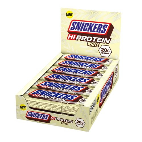 Mars - Barre Snickers HI Protein Faible en Sucre - 12x 57g - Blanc