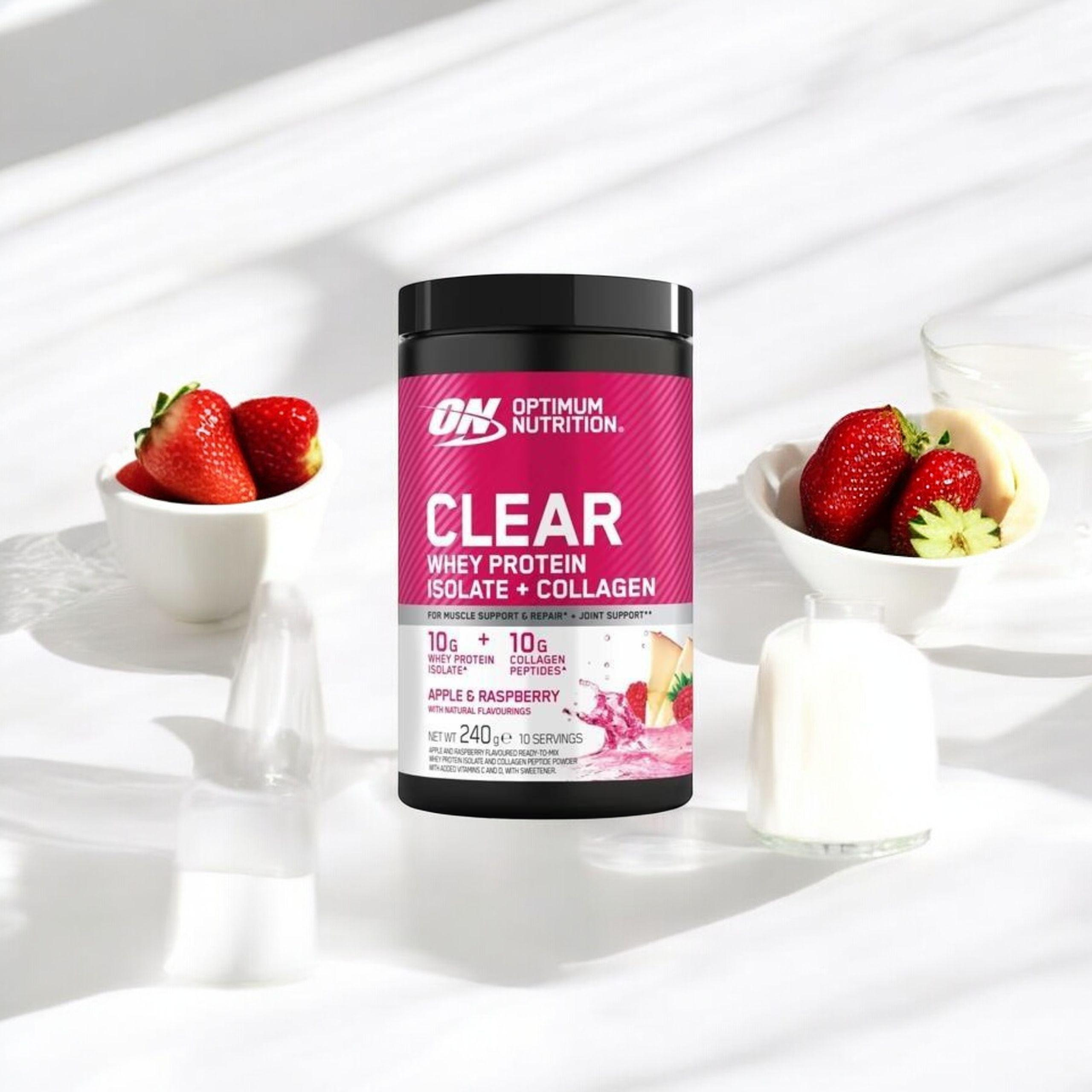 OPTIMUM NUTRITION - Collagène de Lactosérum - 240g - Pomme Framboise