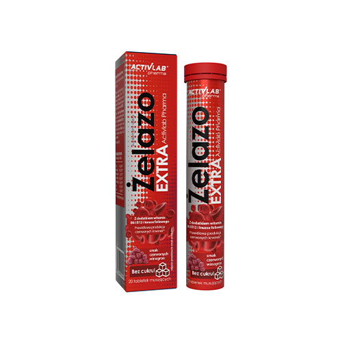 ACTIVLAB Żelazo Extra - 20tabs. (effervescents) - Red Grape