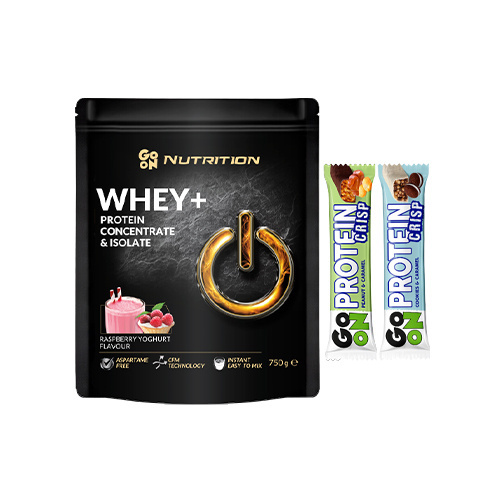 Zestaw GO ON NUTRITION Whey - 750g + 2x barre aléatoire