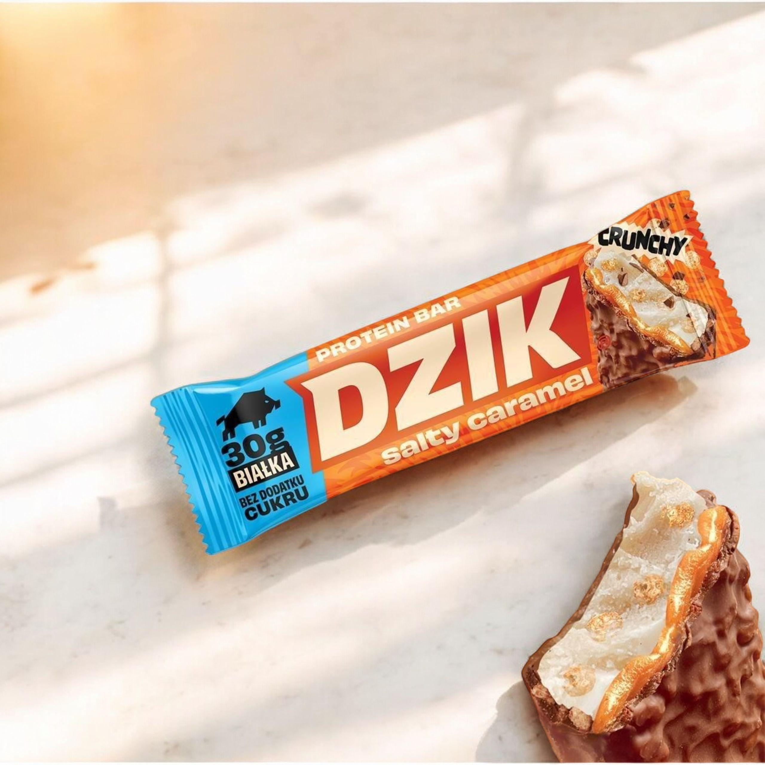 DZIK - Barre Protéinée Croquante - 70g - Caramel Salé