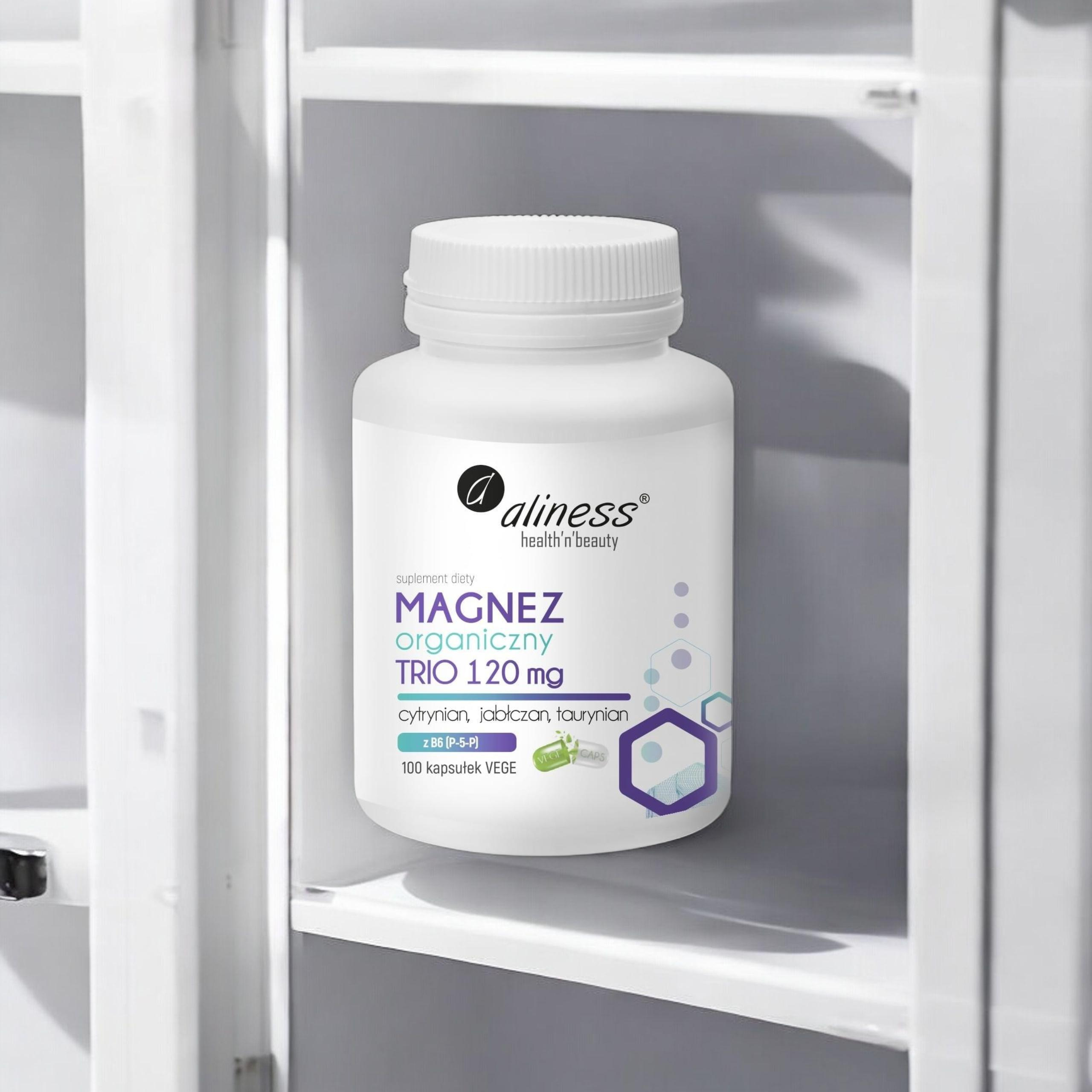 ALINESS - Magnésium Organique TRIO 120mg - 100vcaps.