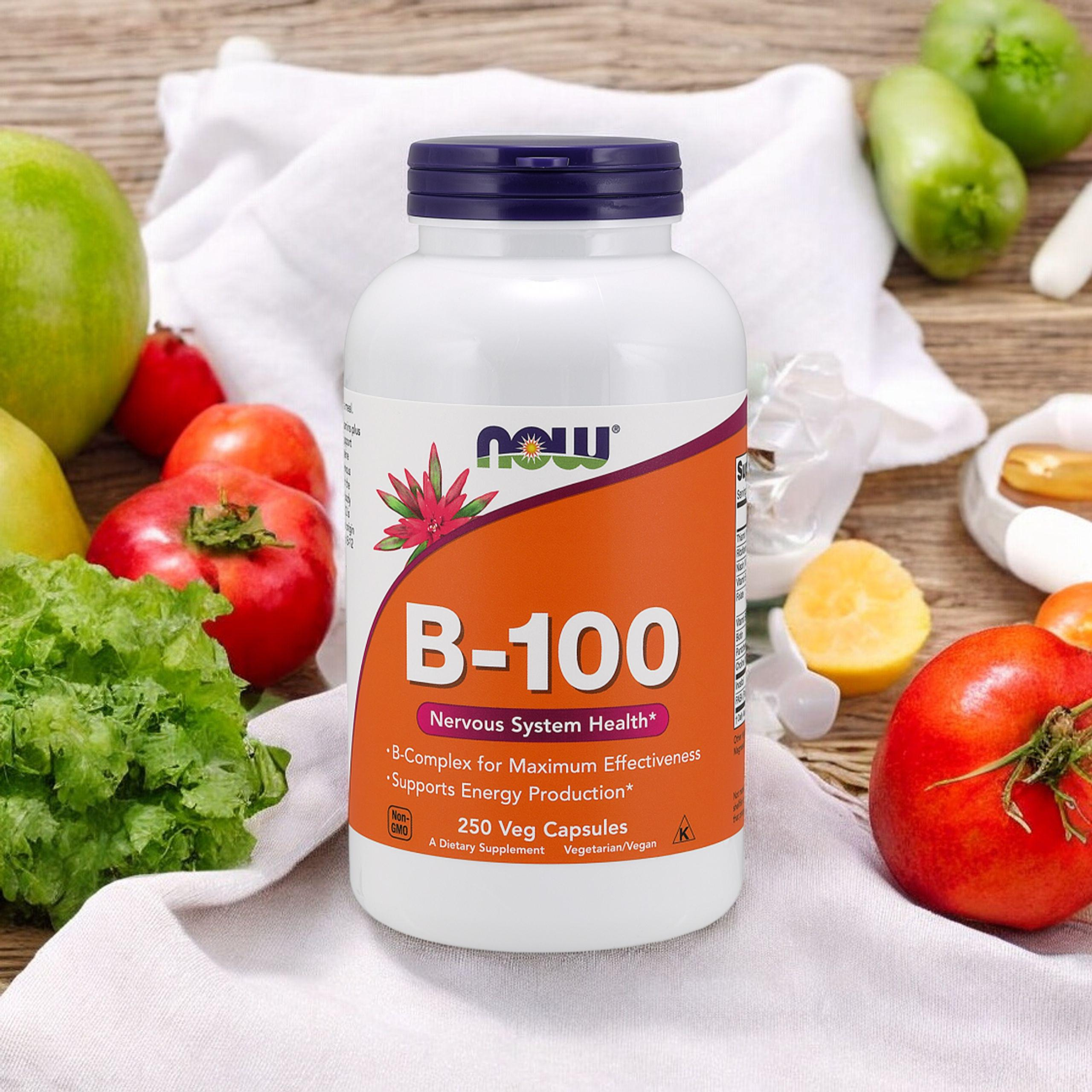 NOW Vitamin B-100 - 250vcaps - Vitamine B