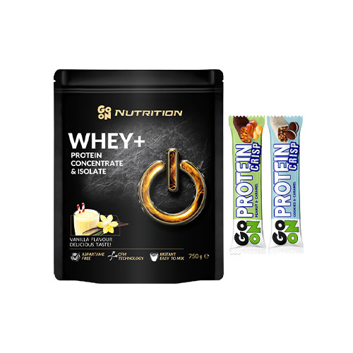 Zestaw GO ON NUTRITION Whey - 750g + 2x barre aléatoire