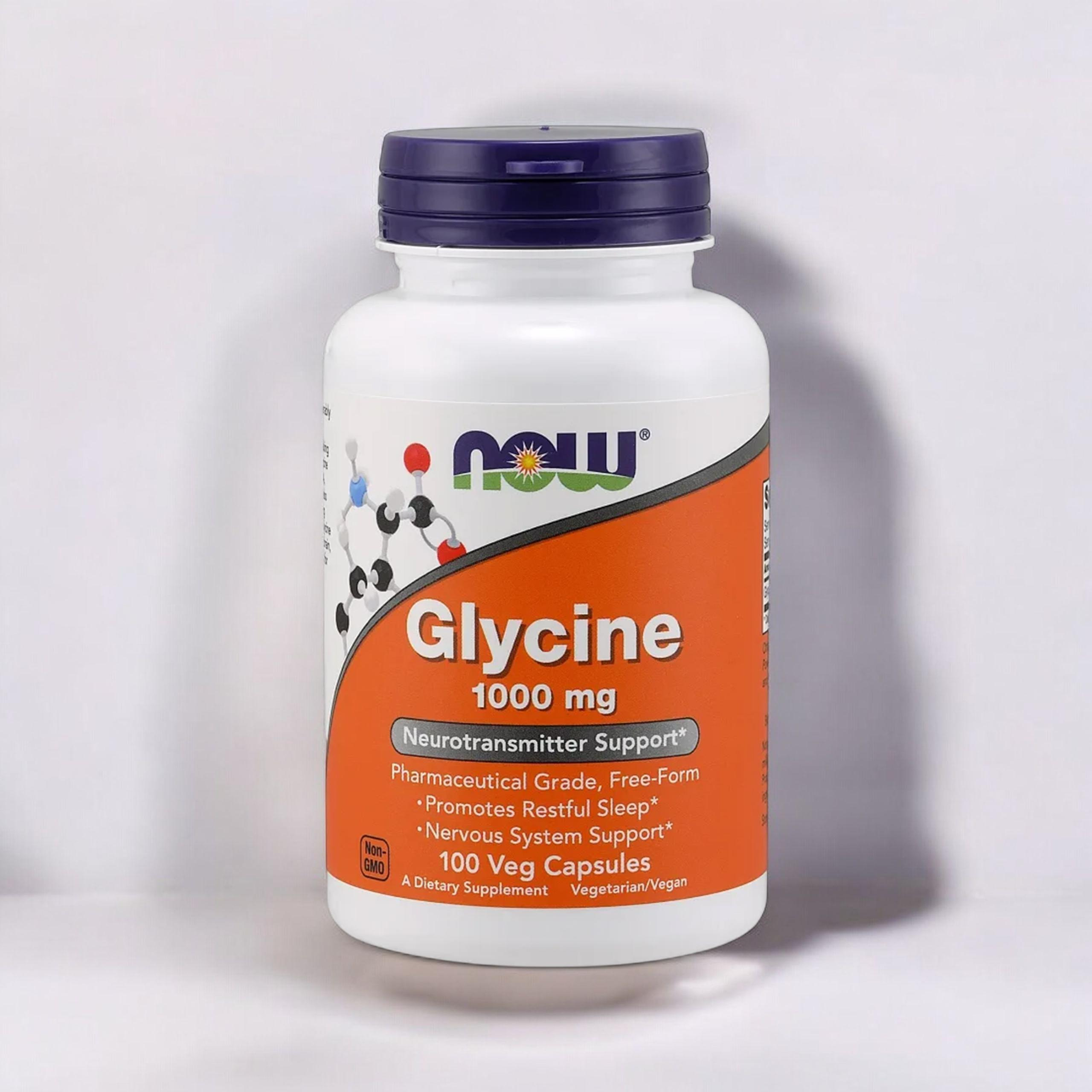 NOW Glycine 1000mg - 100vcaps.