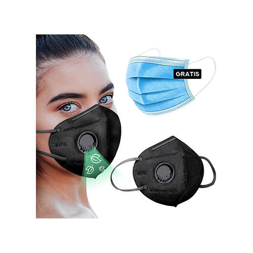 MP GENERATION Masque de Protection FFP2 KN95 Réutilisable avec filtre - 1 pièce + Masque jetable certifié 3 couches - 1 pièce