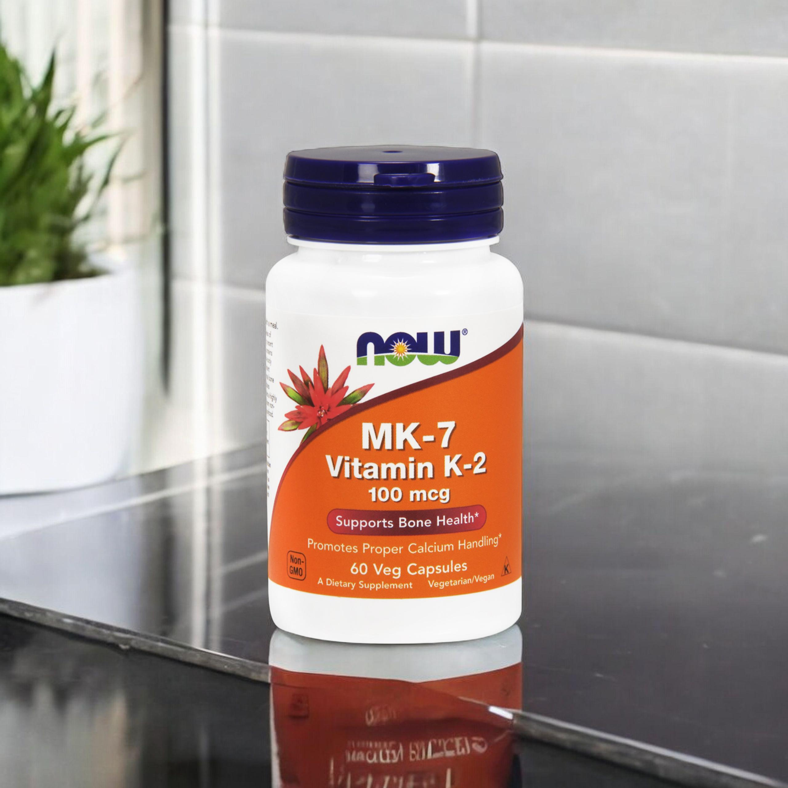 NOW Vitamin K-2 MK7 100mcg - 60vegcaps