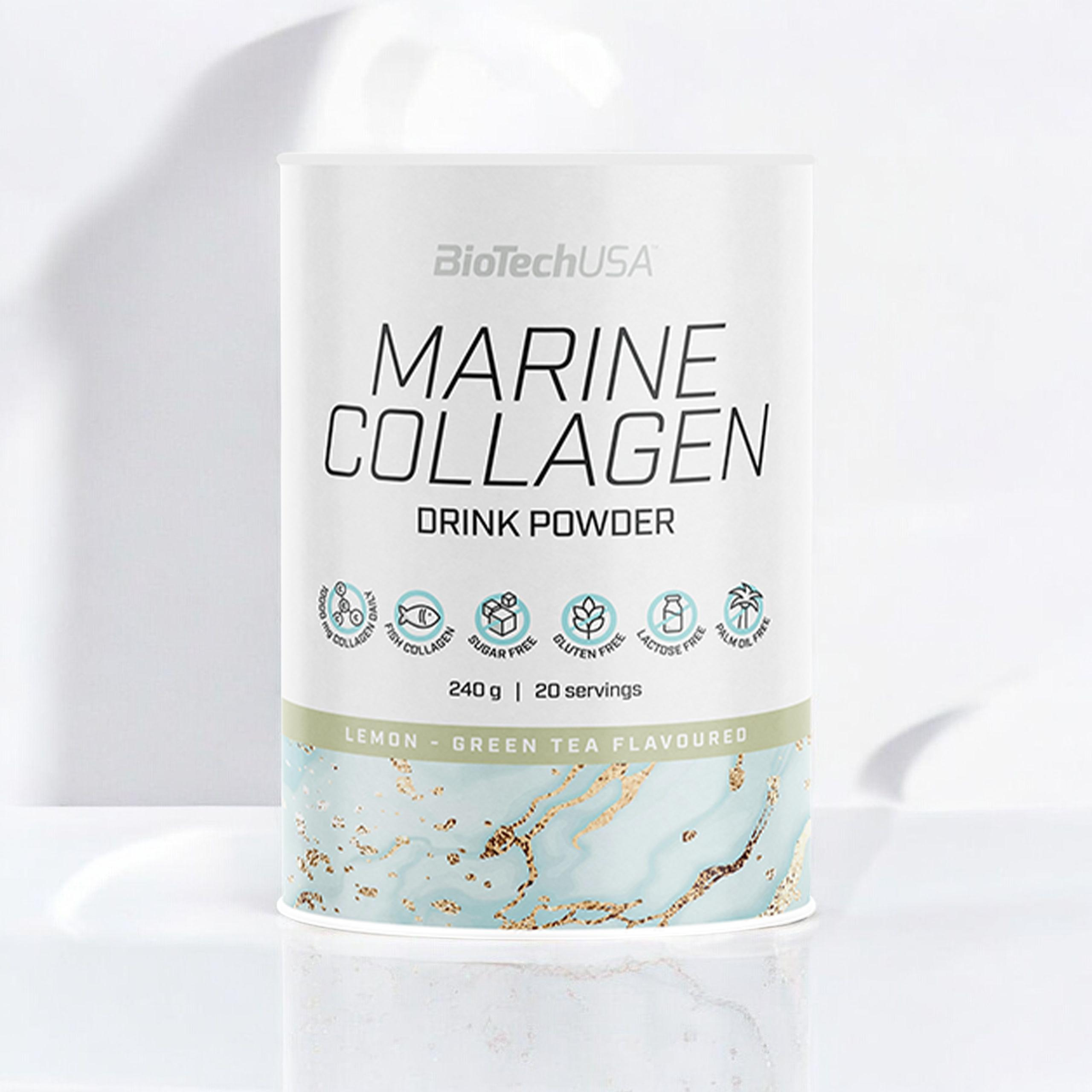 BioTech USA Marine Collagen Drink Powder - 240g - Citron Thé Vert