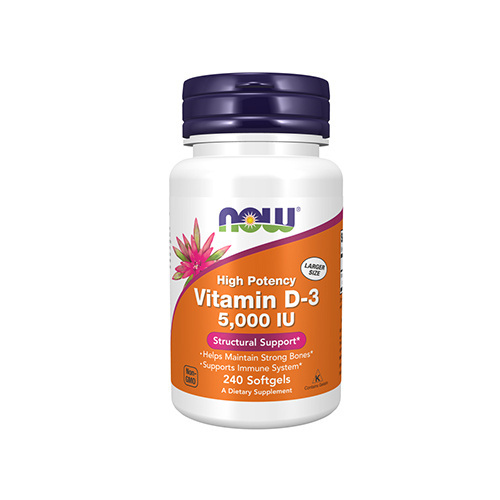 NOW - Vitamin D3 5000IU - 240softgels 