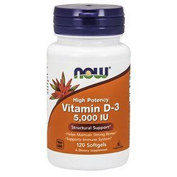 NOW - Vitamin D3 5000IU - 120softgels