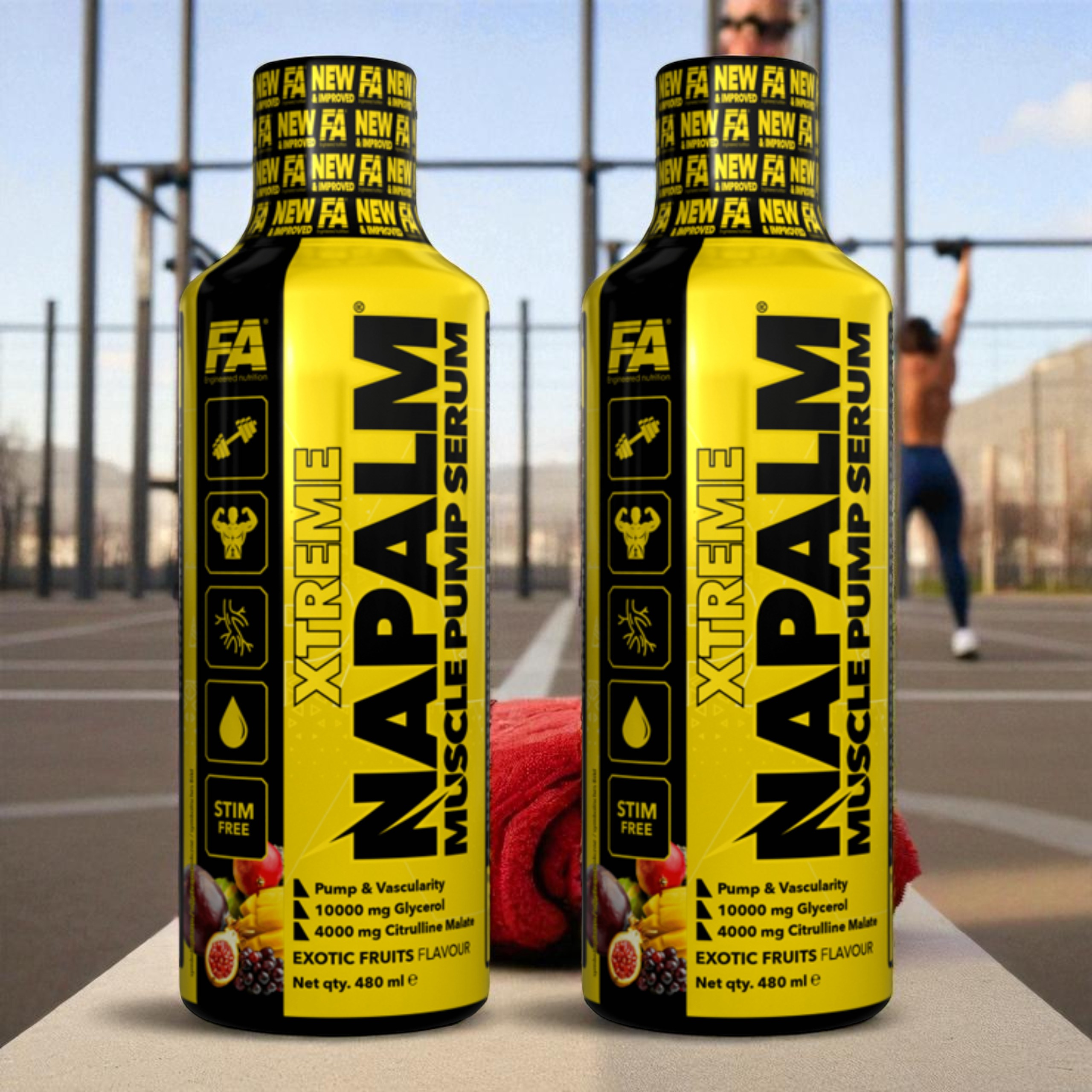FITNESS AUTHORITY Napalm Muscle Pump Serum - 2x 480ml - ExoticFruits - SOLDES - 31-03