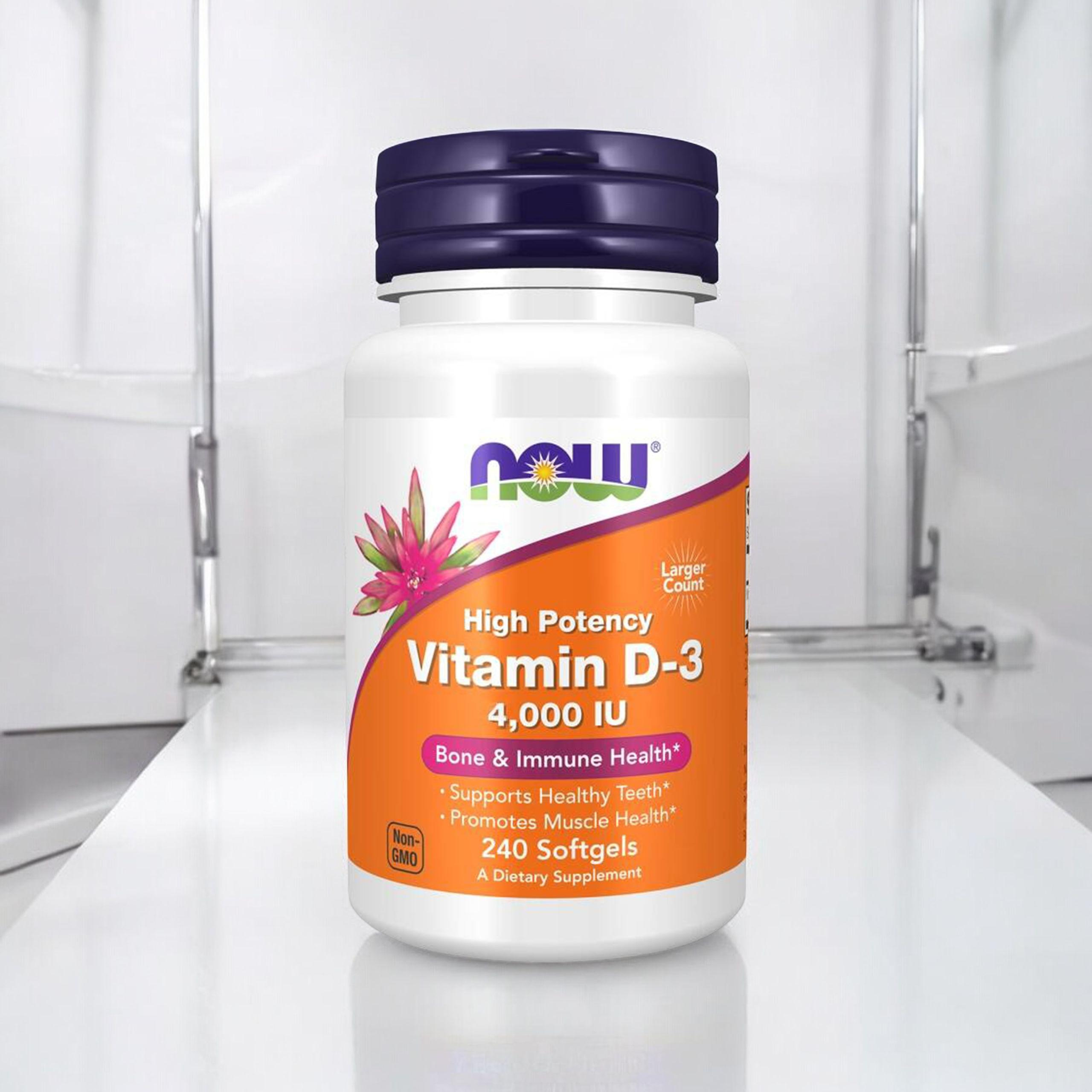 NOW Vitamin D3 4000IU - 240softgels