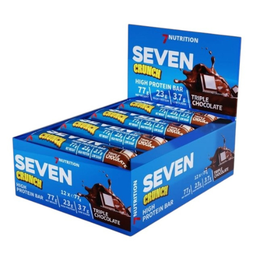 7 NUTRITION - Barre Seven Crunch HP - 12x 77g - Triple chocolat