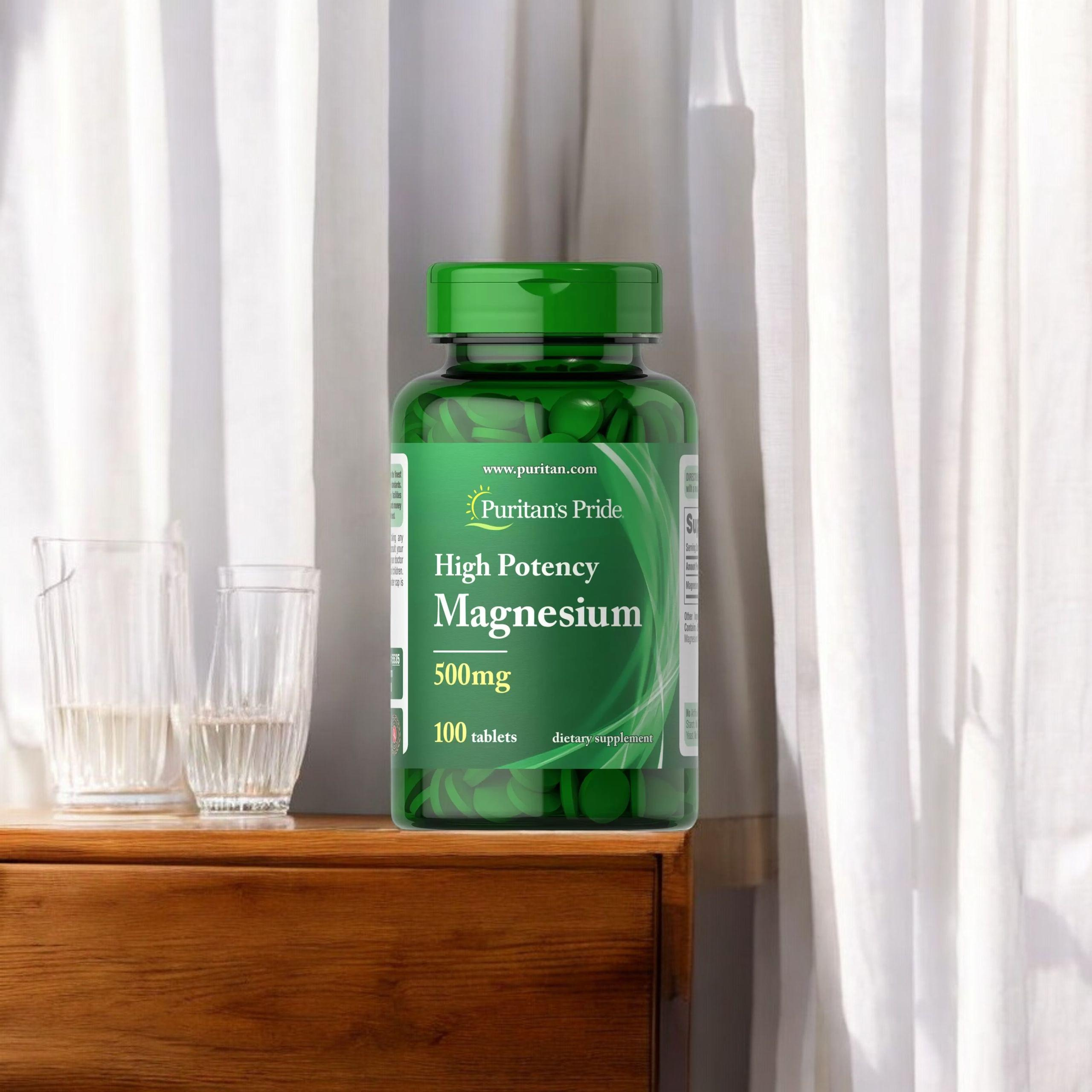 Puritan's Pride High Potency Magnesium 500mg - 100tabs - Magnesium