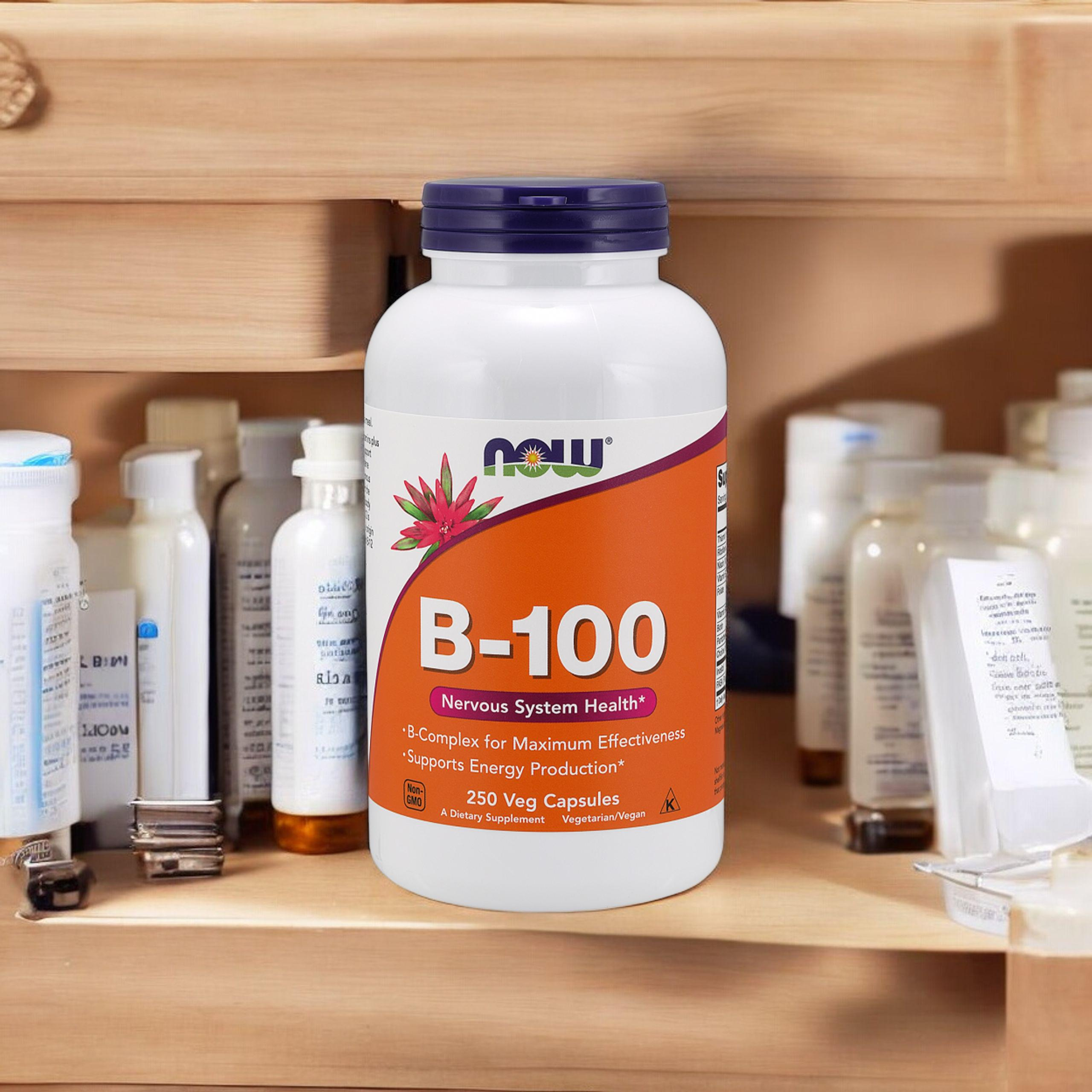 NOW Vitamin B-100 - 250vcaps - Vitamine B