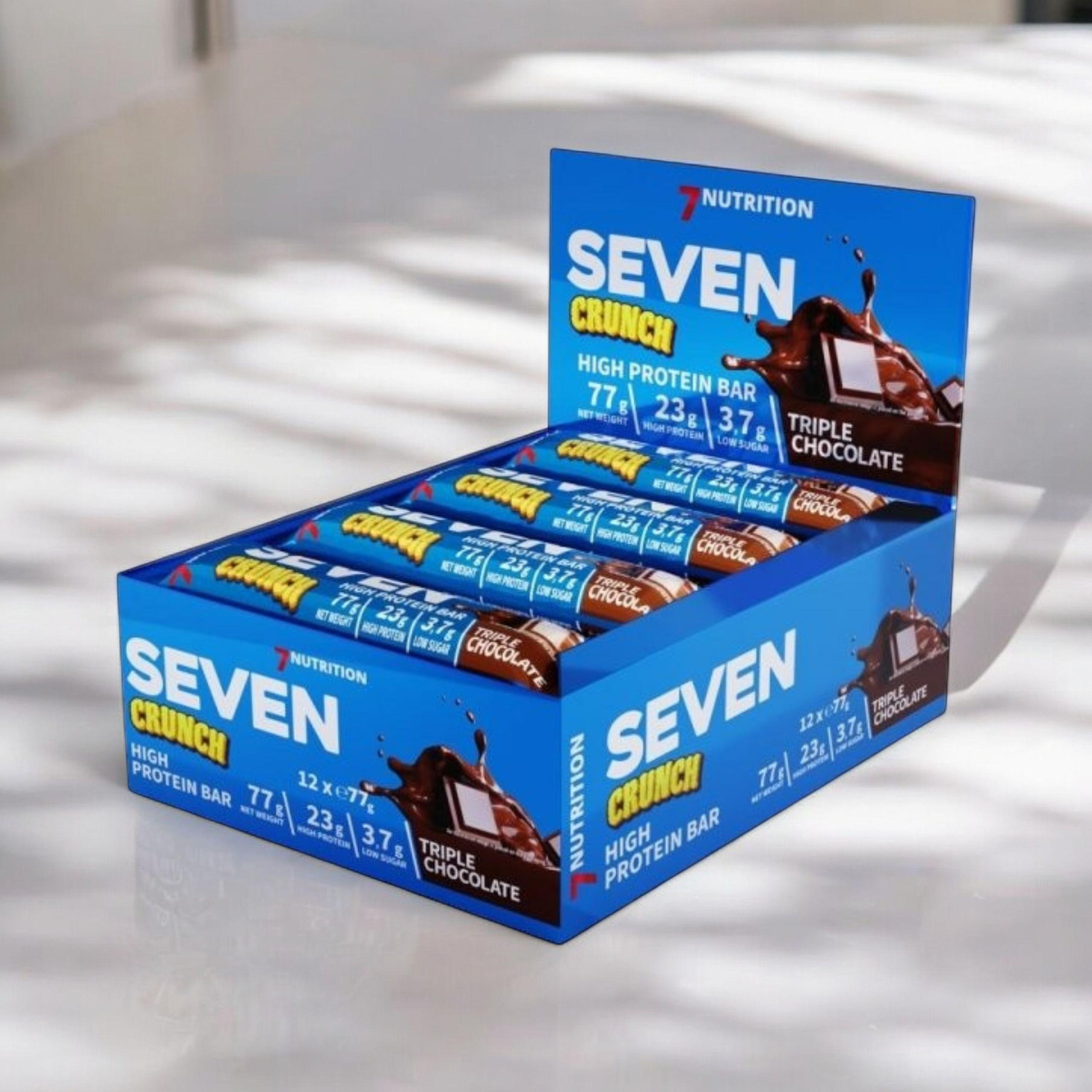 7 NUTRITION - Barre Seven Crunch HP - 12x 77g - Triple chocolat
