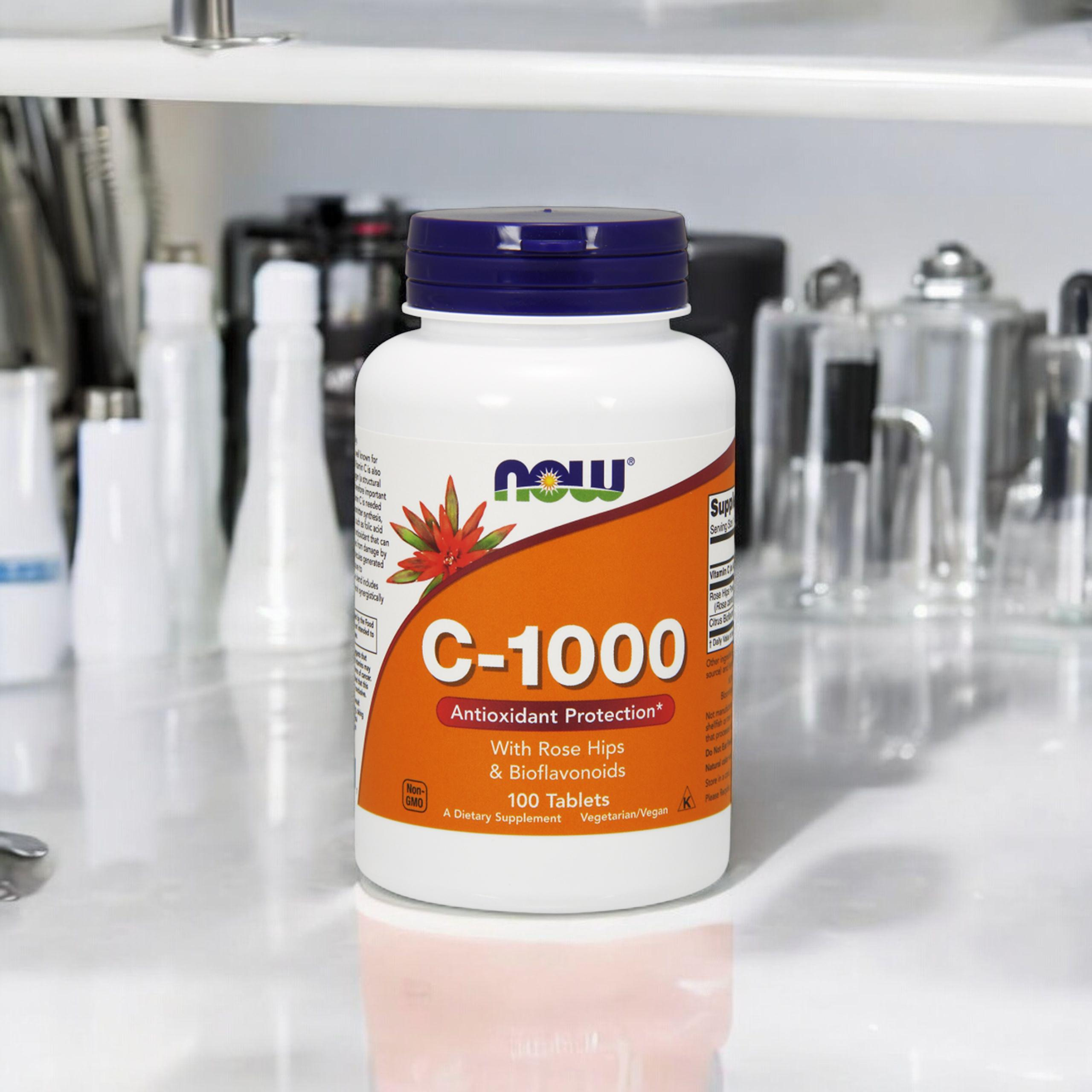 NOW Vitamine C-1000 avec Rose Hips & Bioflavonoids - 100tabs