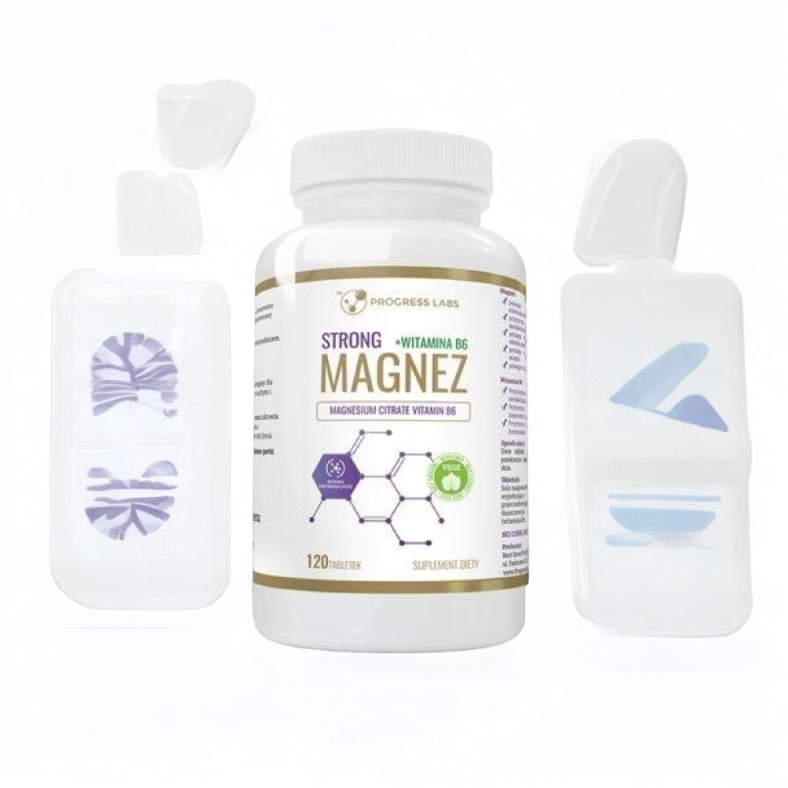 PROGRESS LABS - Magnésium Fort + Vitamine B6 350mg - 120 comprimés.