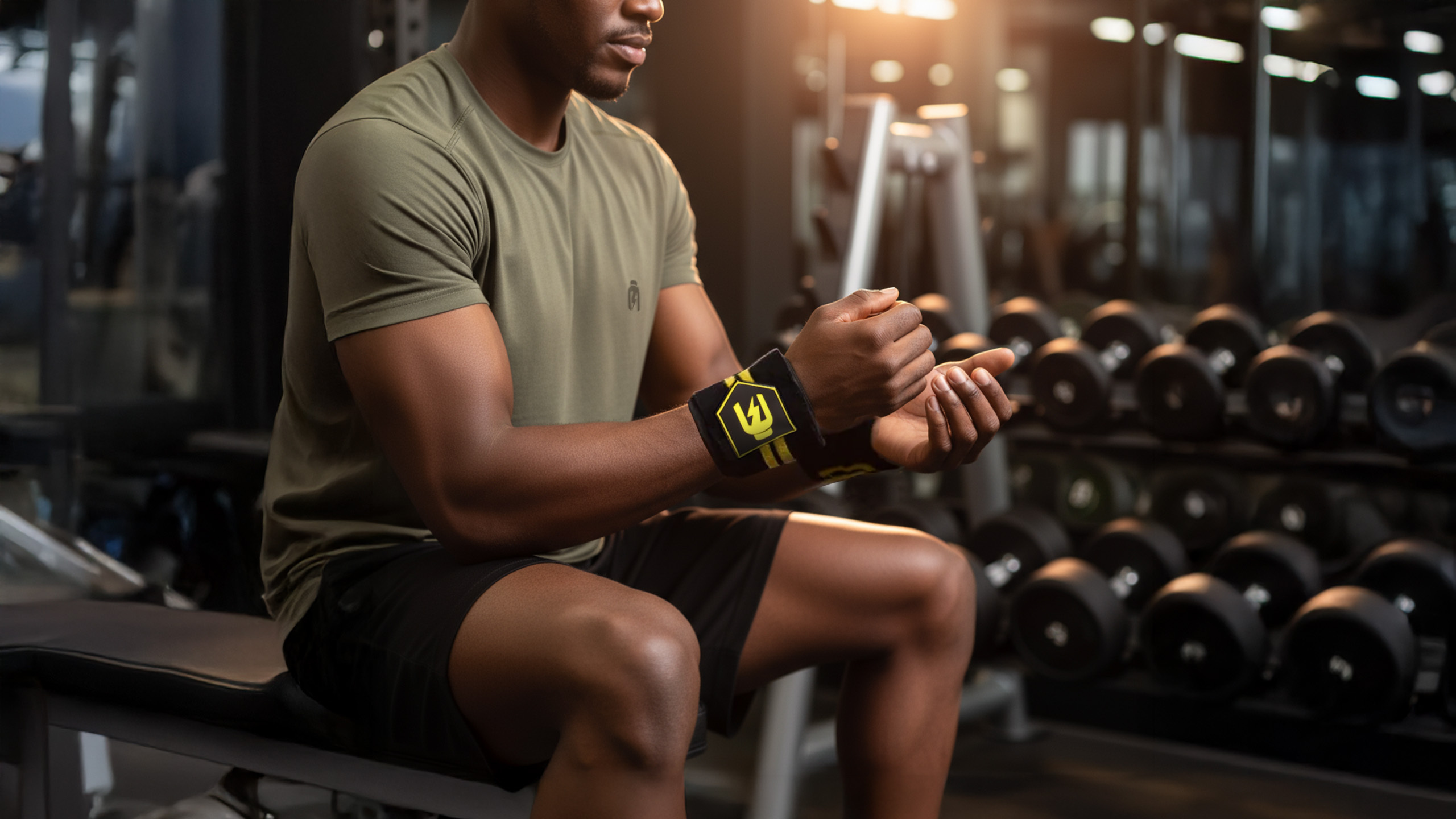 HIRO.LAB Wrist Wrap - Rubber Logo New - Black - Sangles pour soulever des poids