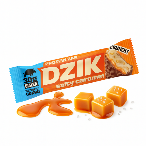 DZIK - Barre Protéinée Croquante - 70g - Caramel Salé