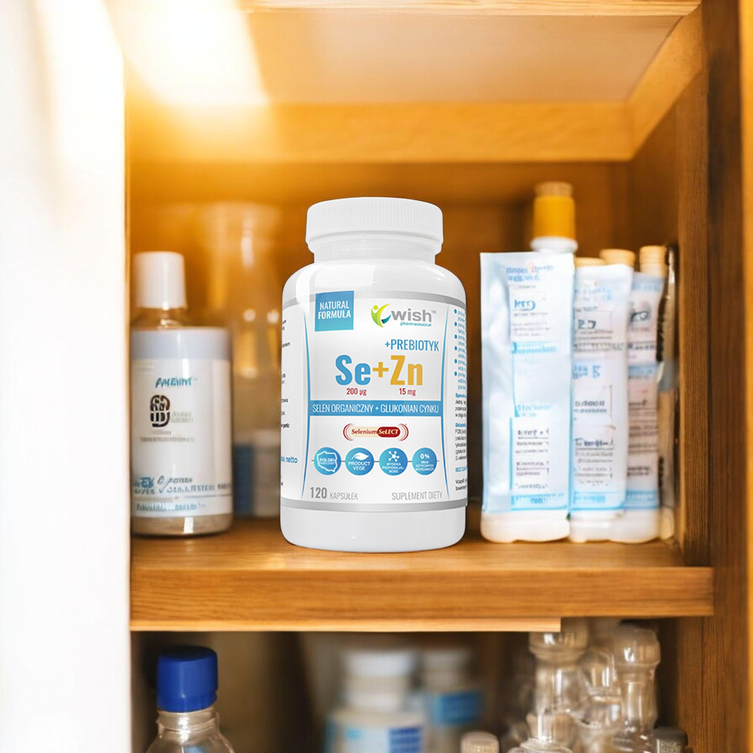 WISH Pharmaceutical Sélénium + Zinc + Prébiotique - 120caps