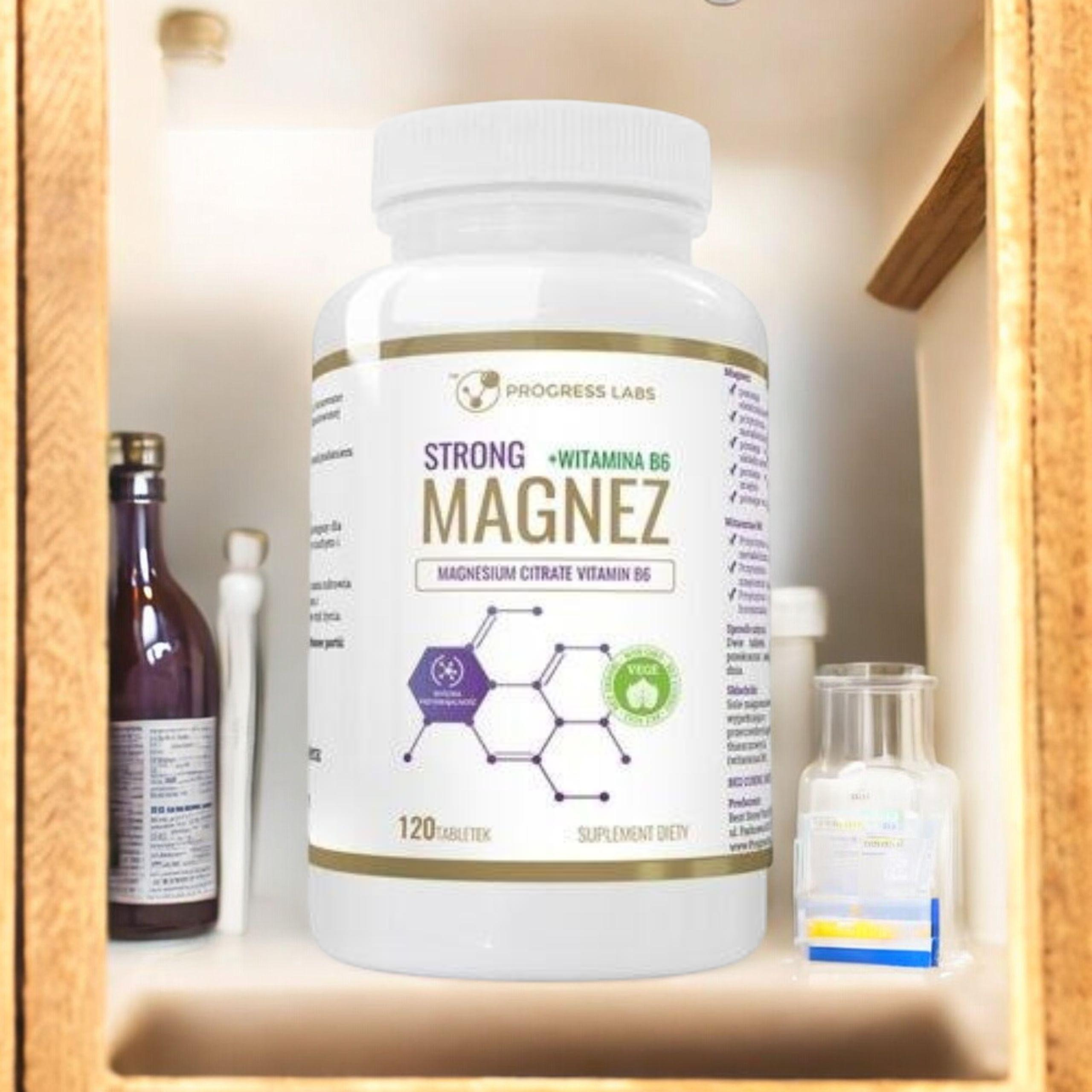 PROGRESS LABS - Magnésium Fort + Vitamine B6 350mg - 120 comprimés.