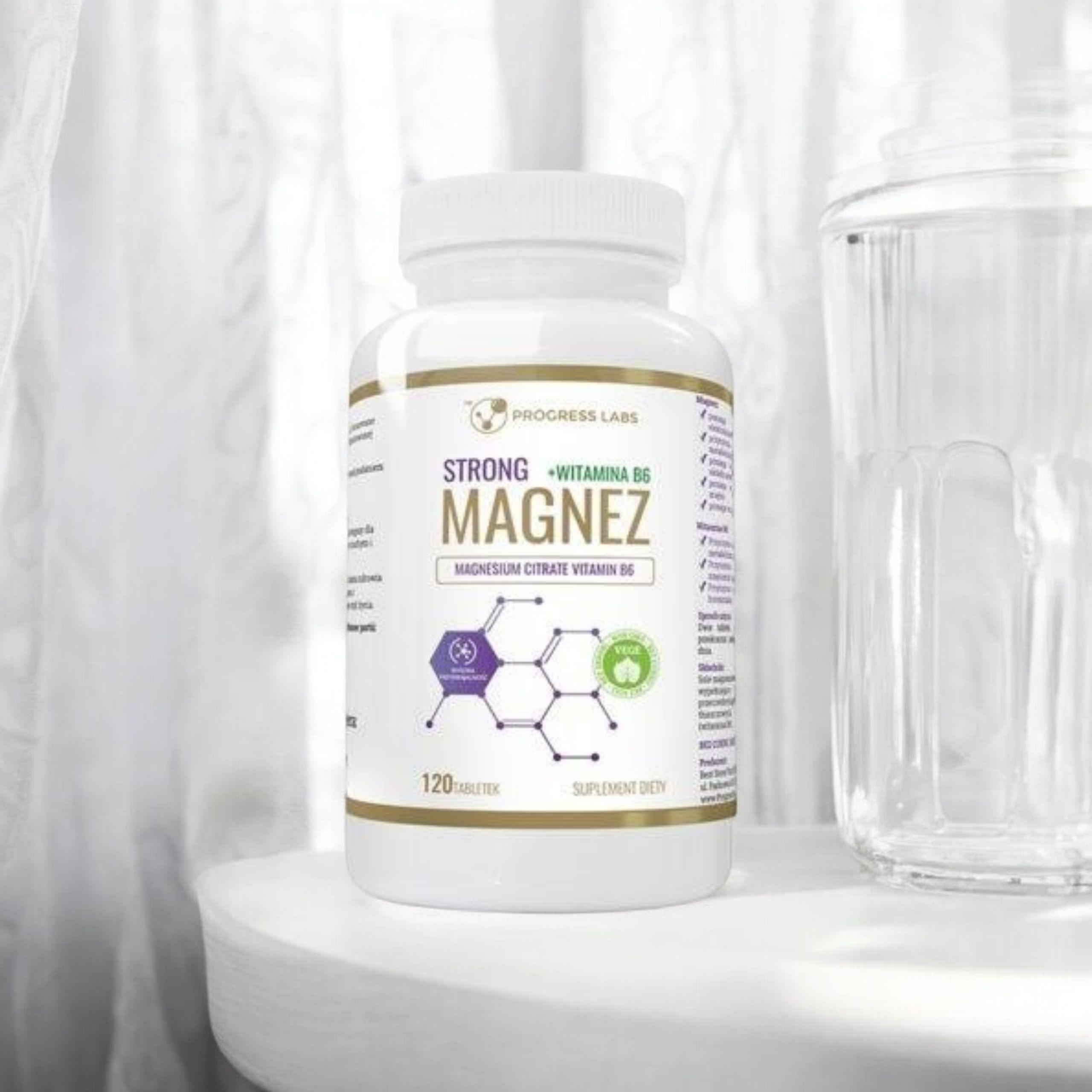 PROGRESS LABS - Magnésium Fort + Vitamine B6 350mg - 120 comprimés.