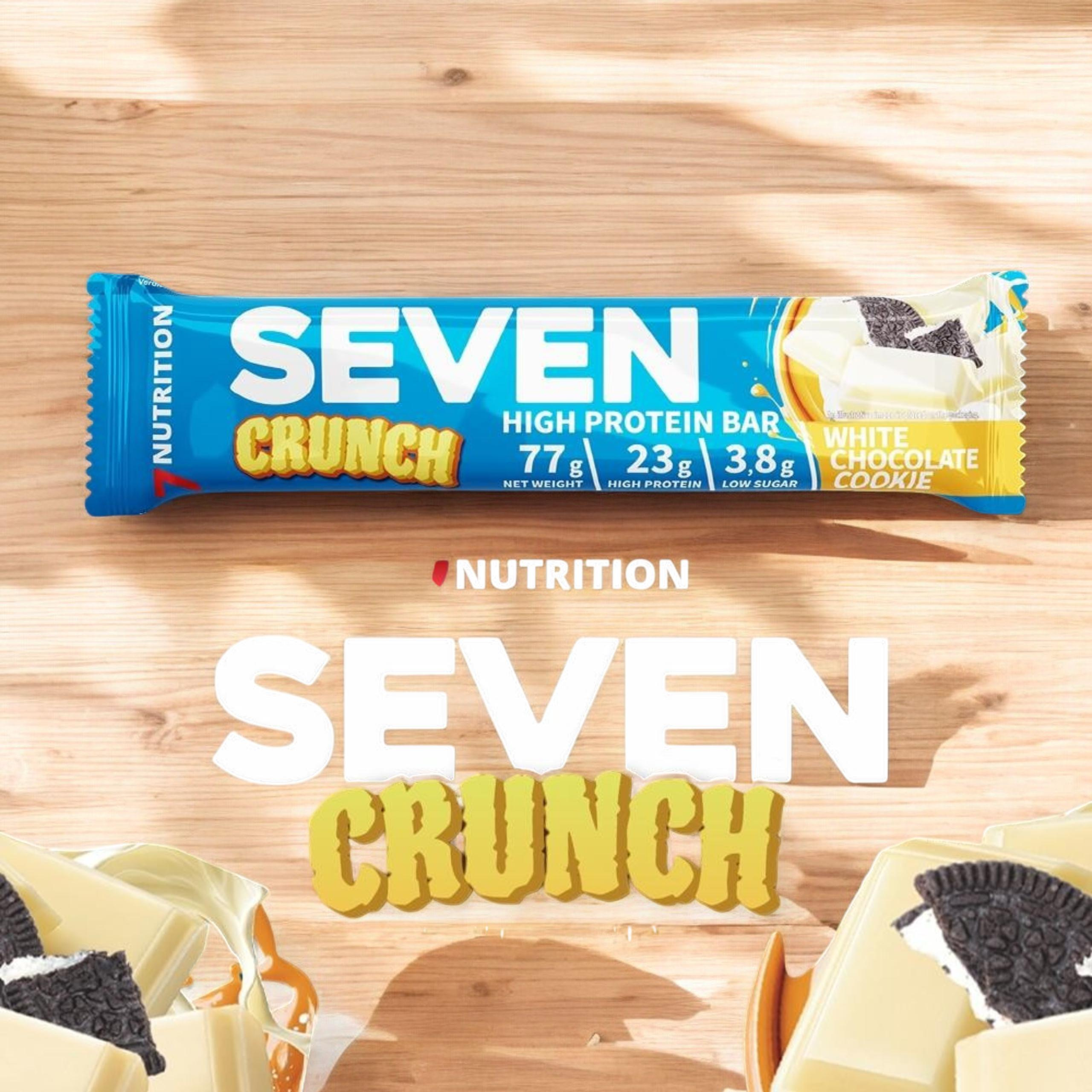 7 NUTRITION - Barre Seven Crunch HP - 12x 77g - Cookie au Chocolat Blanc
