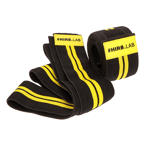 HIRO.LAB Knee Wraps - Rubber Logo New - Bandes de genoux
