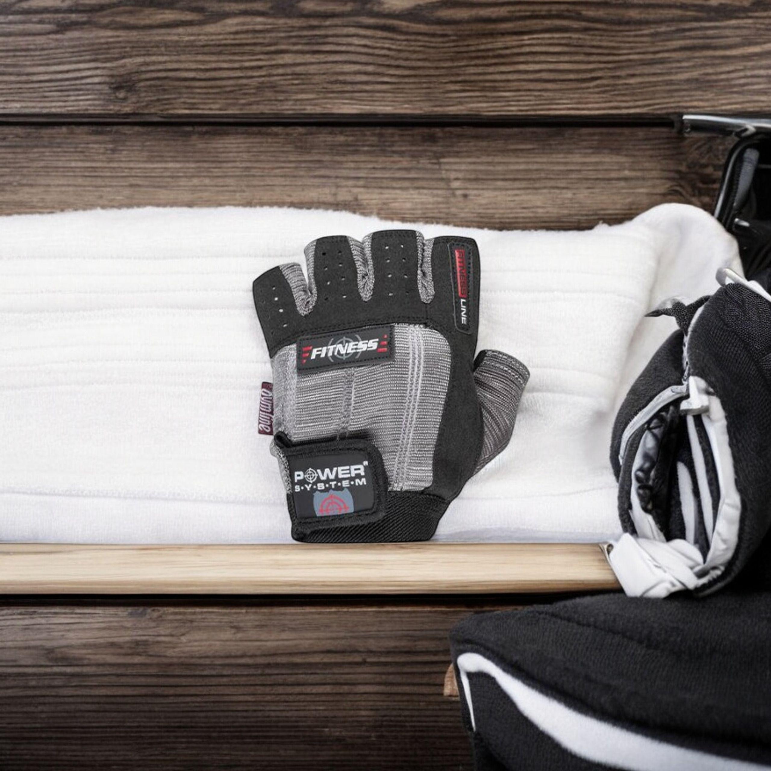 POWER SYSTEM Gants Fitness - Szaro-Czarne