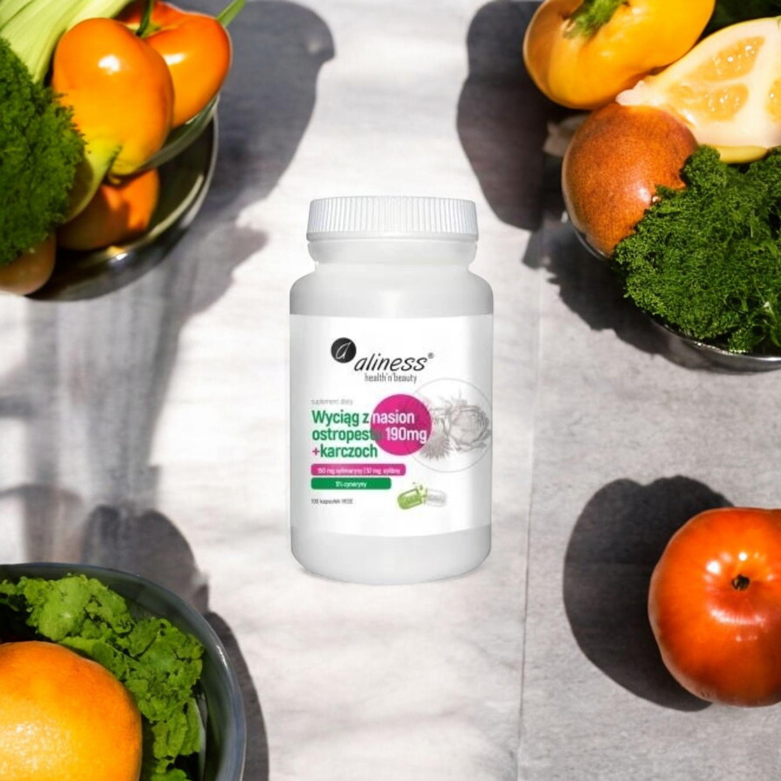 ALINESS - Extrait de Graine de Chardon-Marie 190mg + Artichaut - 100caps.