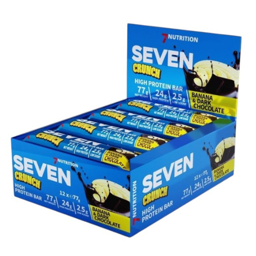 7 NUTRITION - Barre Seven Crunch HP - 12x 77g - Banane et chocolat noir