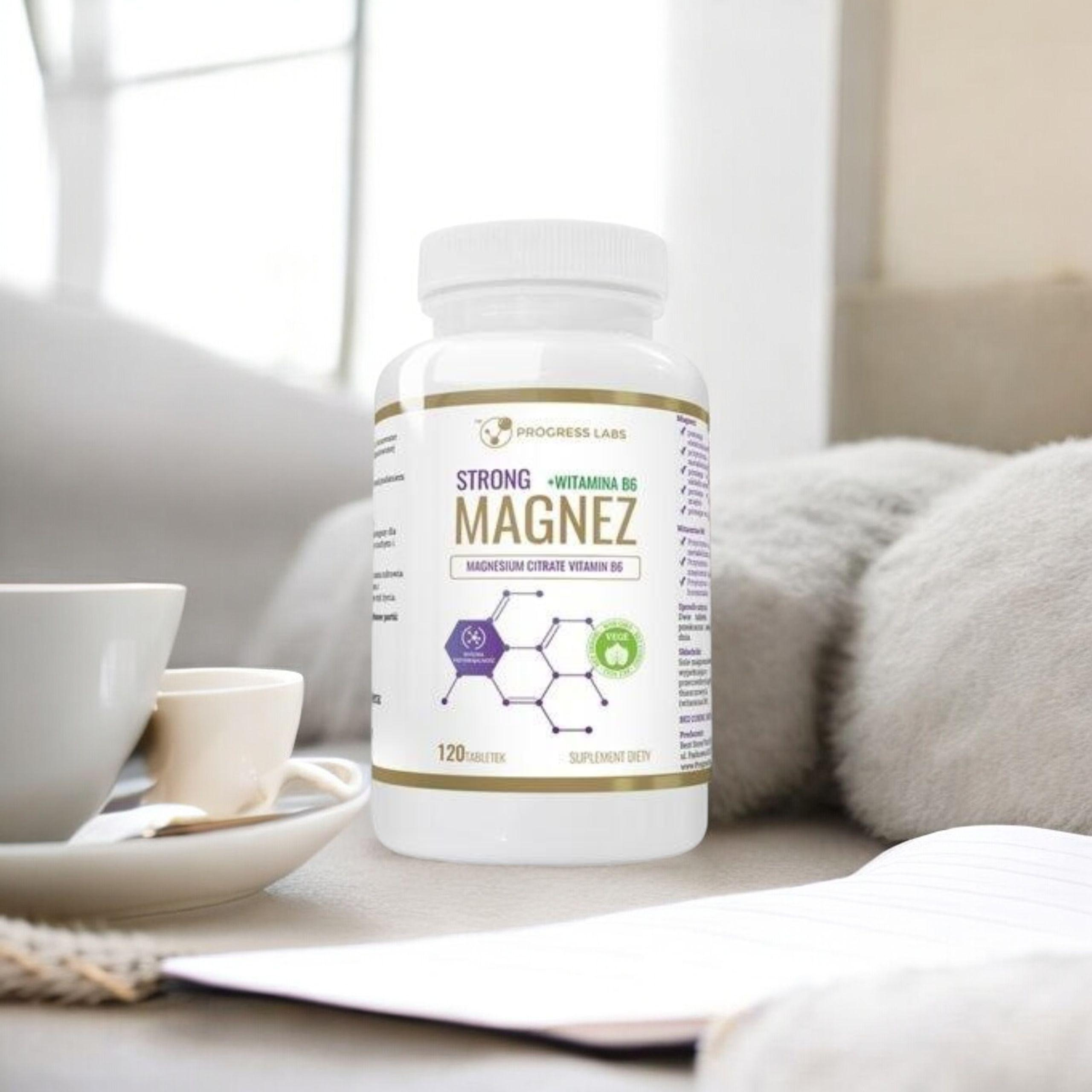 PROGRESS LABS - Magnésium Fort + Vitamine B6 350mg - 120 comprimés.