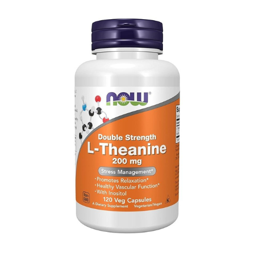NOW - L-Théanine 200mg - 120 gélules végétales.