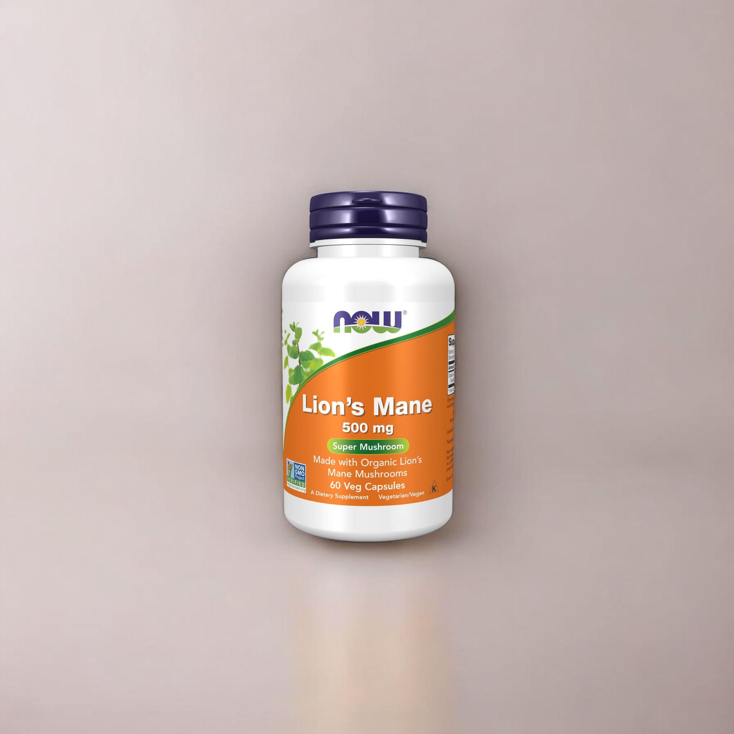 NOW - Champignon Crinière de Lion 500mg - 60 gélules