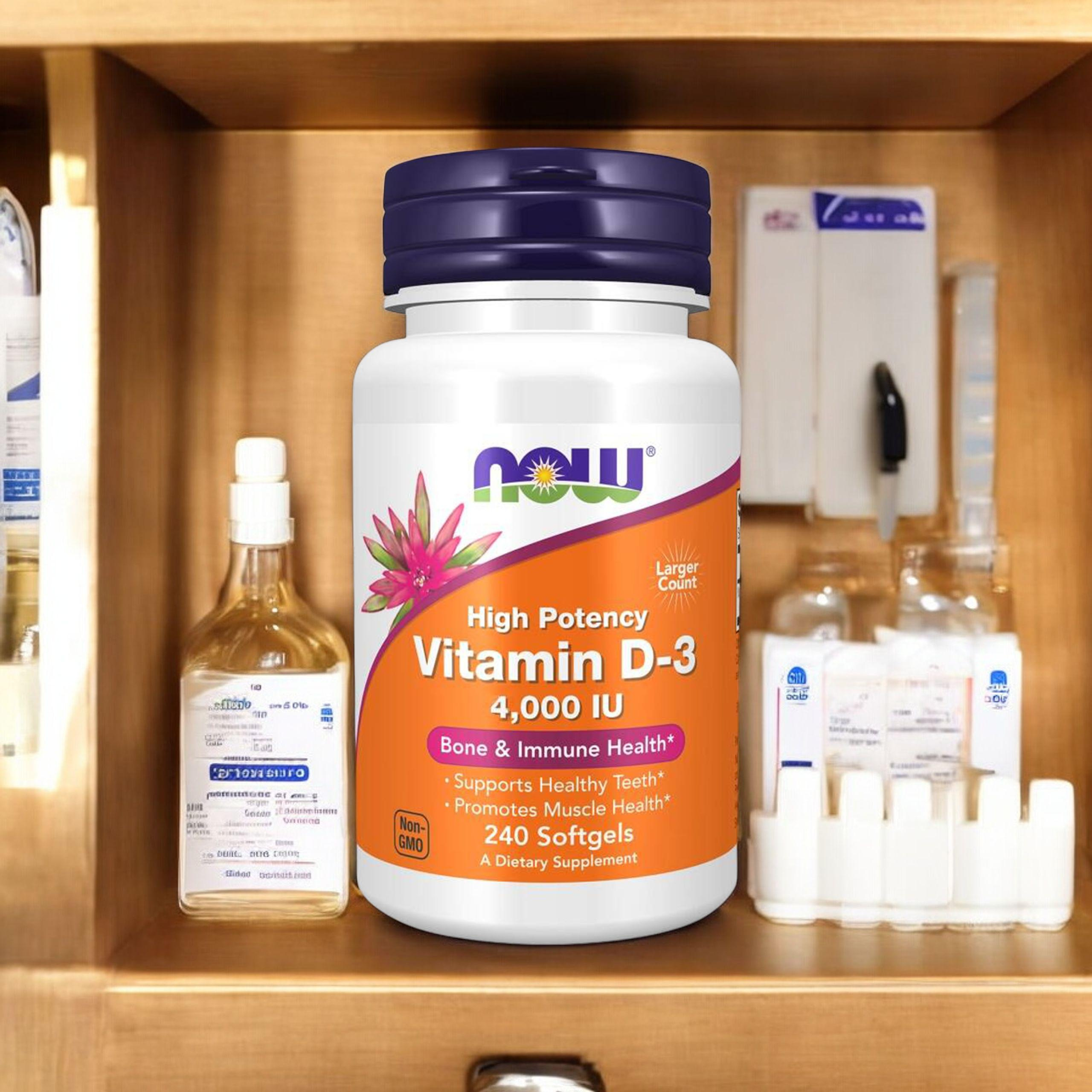 NOW Vitamin D3 4000IU - 240softgels