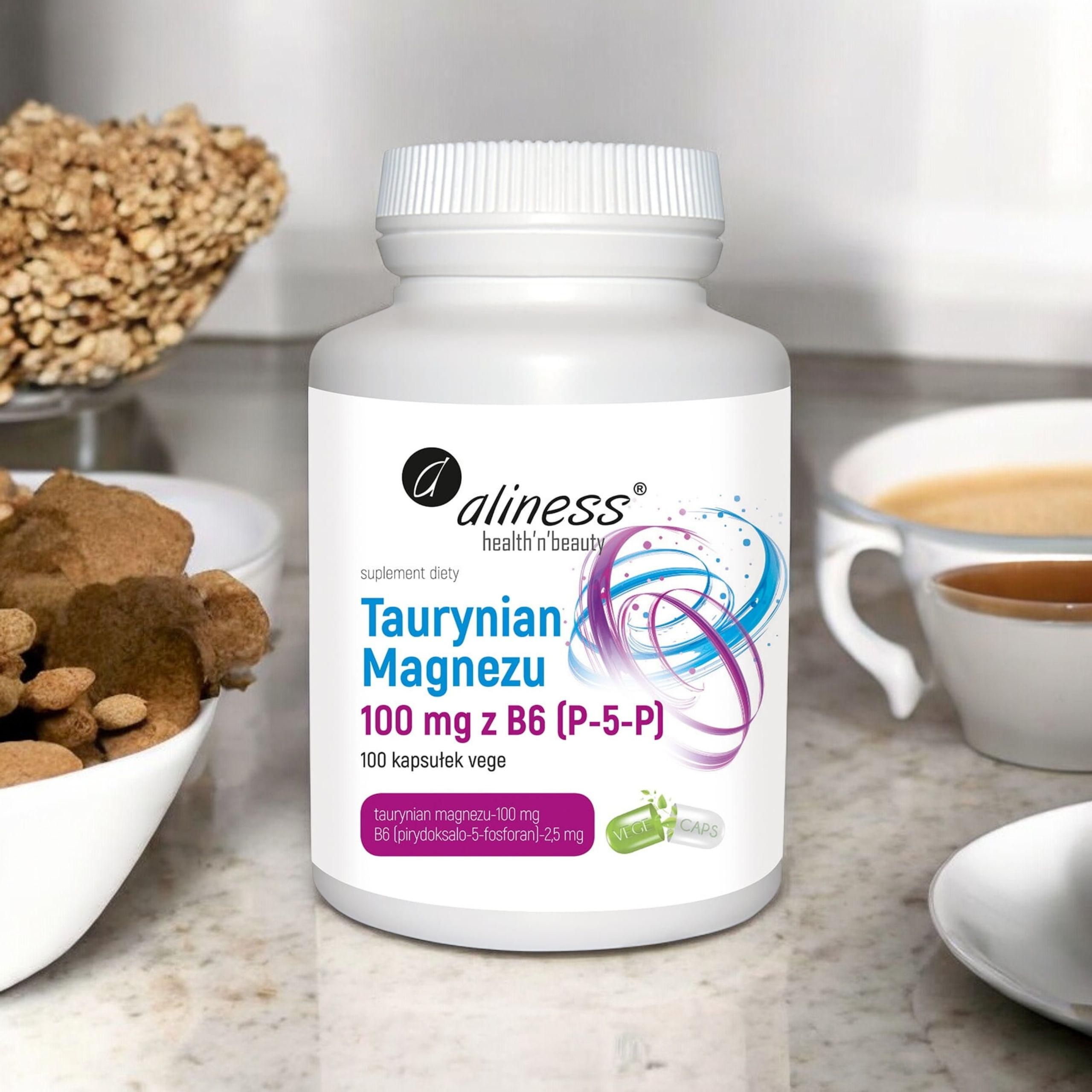 ALINESS Taurynian Magnezu 100mg avec B6 - 100vcaps.