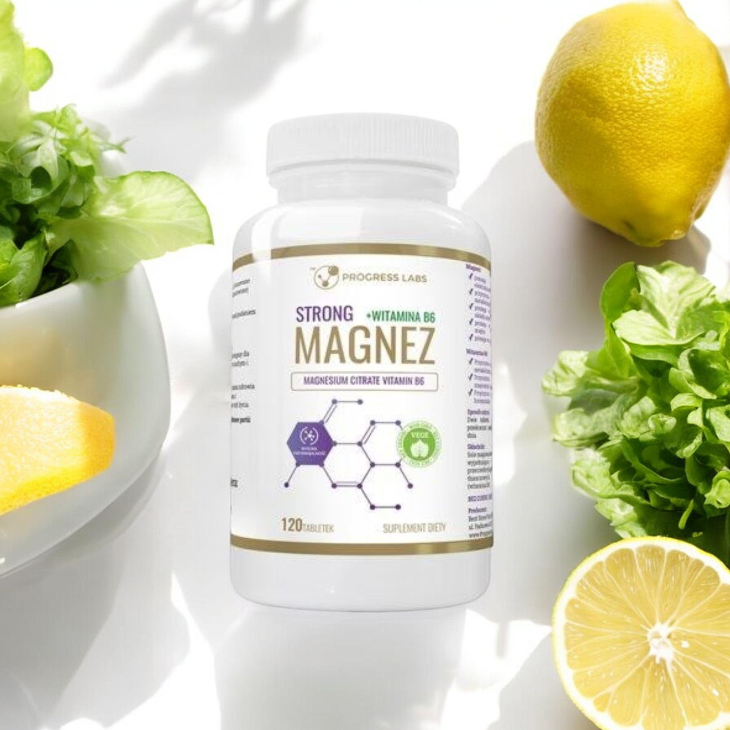 PROGRESS LABS - Magnésium Fort + Vitamine B6 350mg - 120 comprimés.