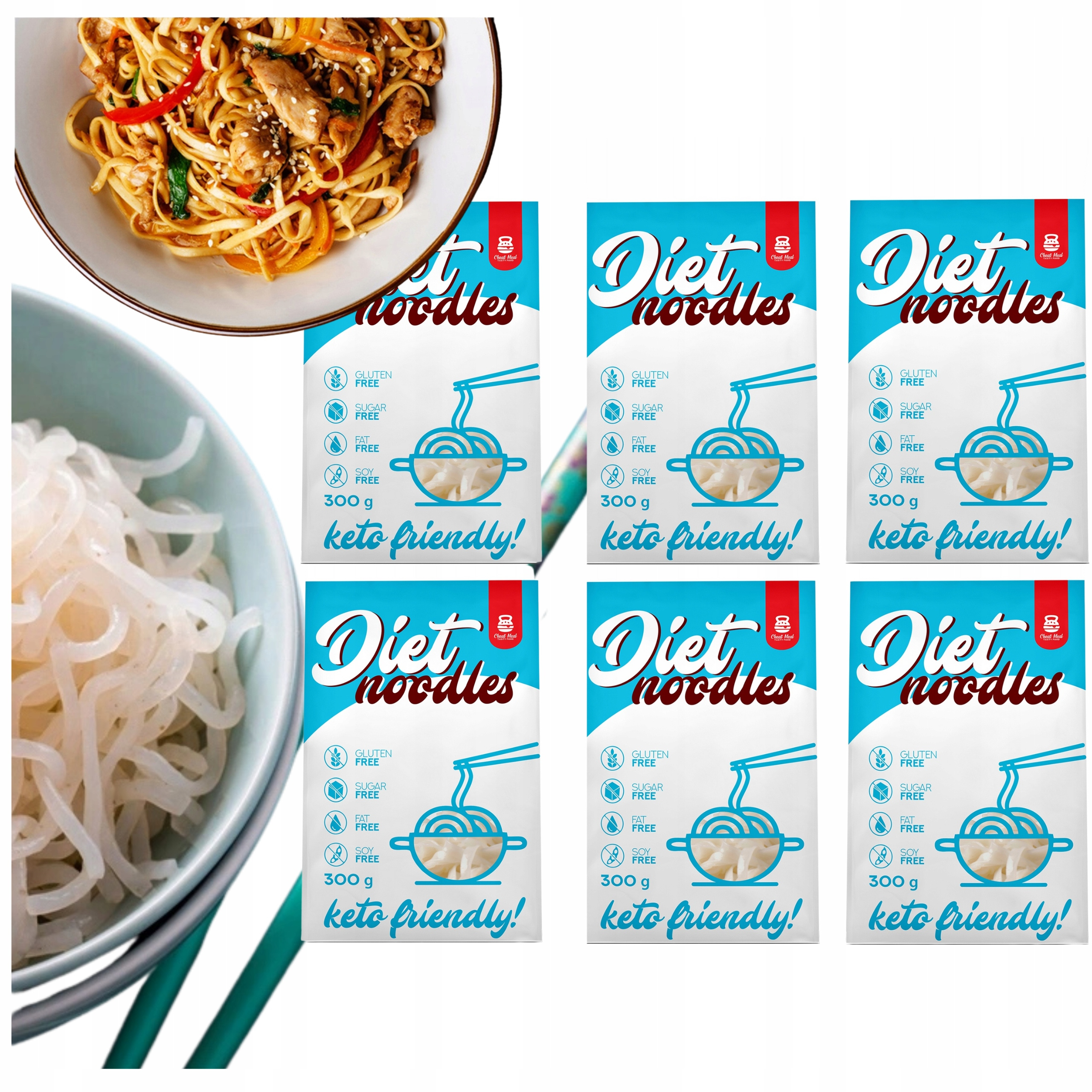 Cheat Meal Nutrition Diet Noodles - 6x 400g (6x 300g net) - Pâtes diététiques
