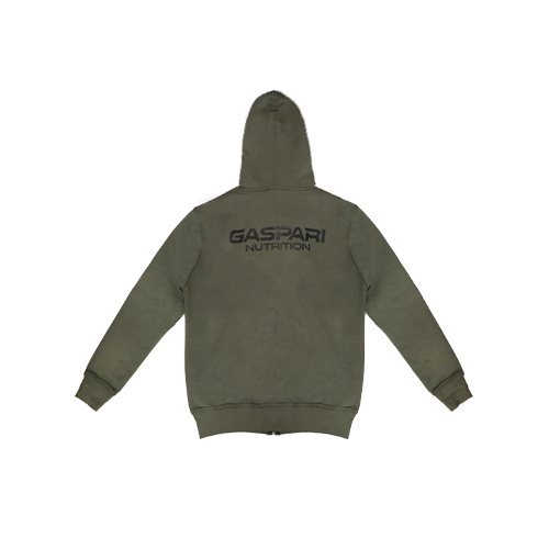 GASPARI NUTRITION Zipped Hoodie - Khaki - Sweat à capuche z kapturem