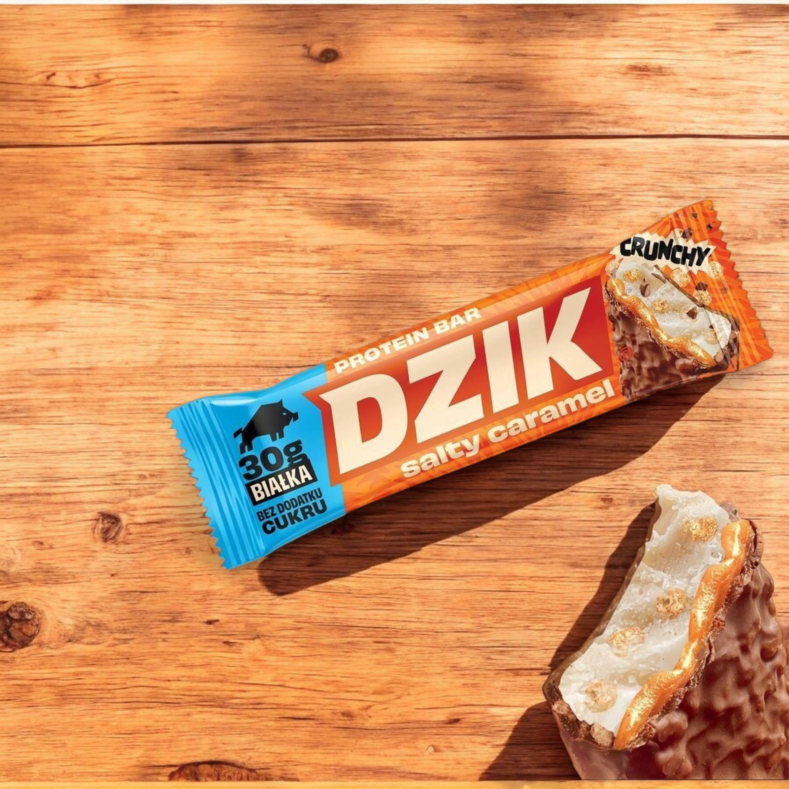DZIK - Barre Protéinée Croquante - 70g - Caramel Salé