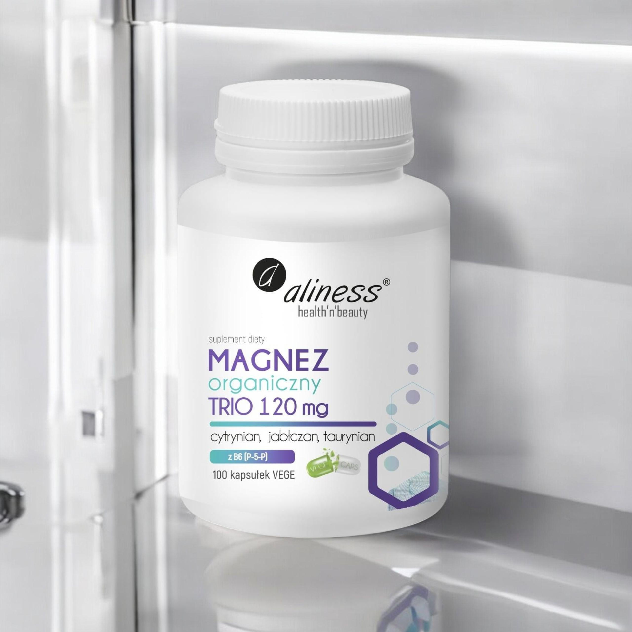 ALINESS - Magnésium Organique TRIO 120mg - 100vcaps.