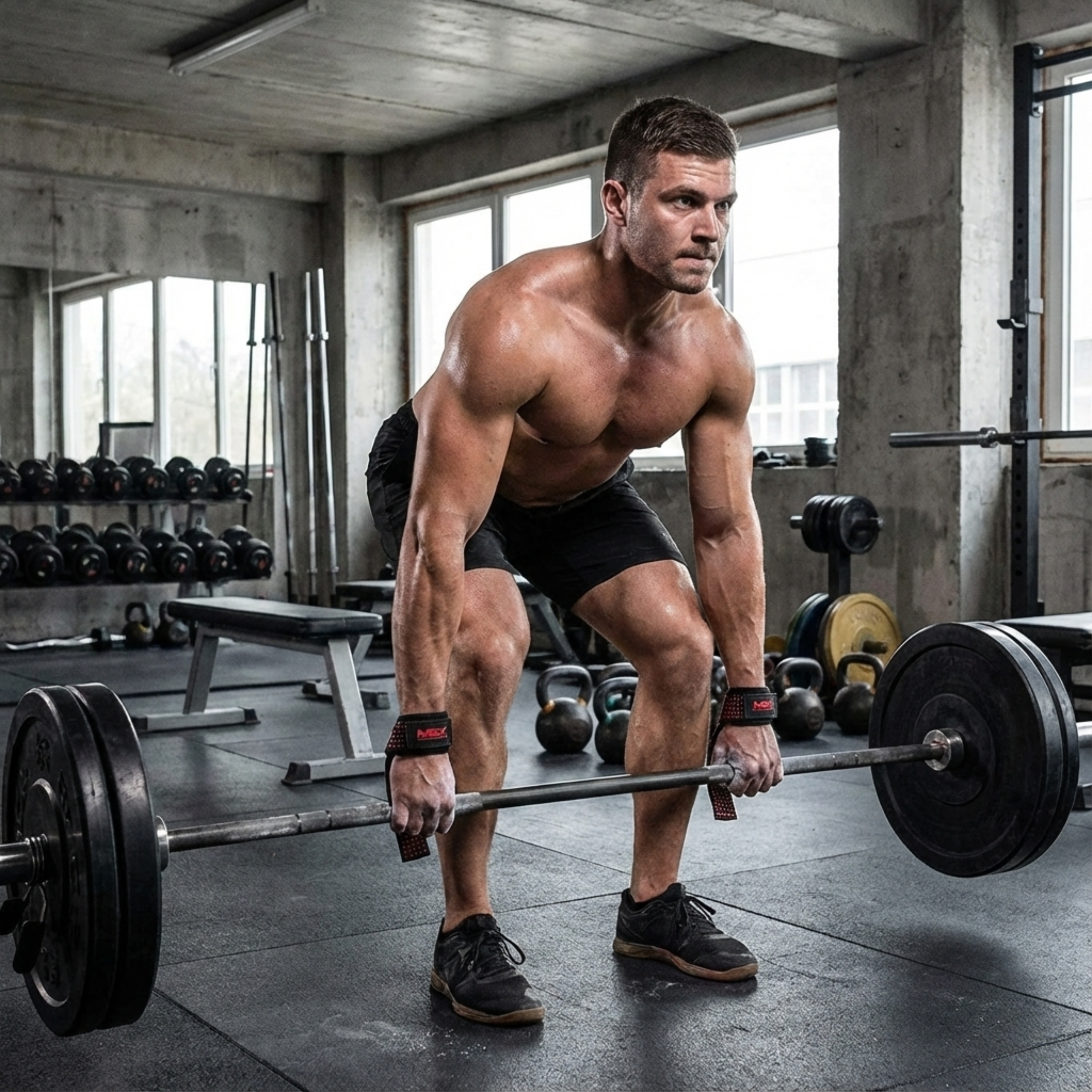 MEX NUTRITION - Sangles de levage V-Pro - Noir